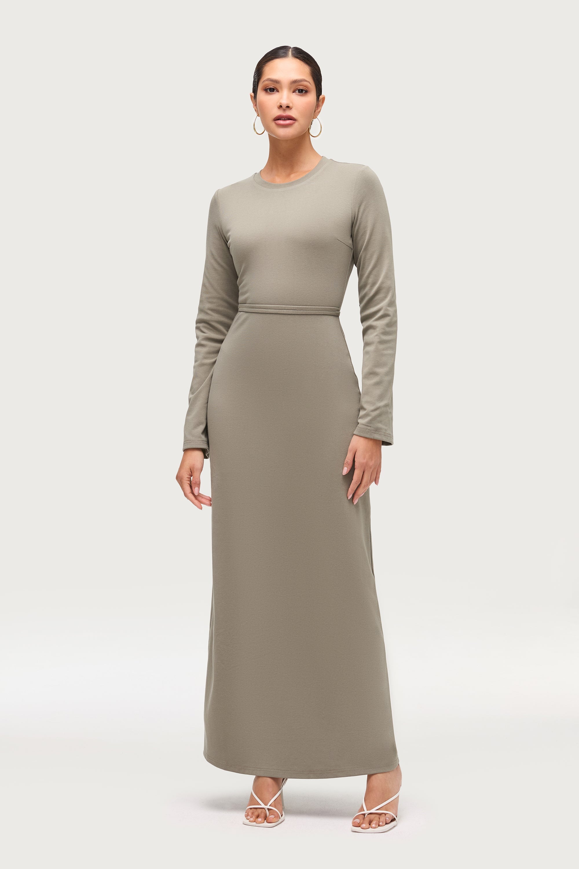 Ribbed Cotton Maxi Dress - Sage Dresses Veiled
