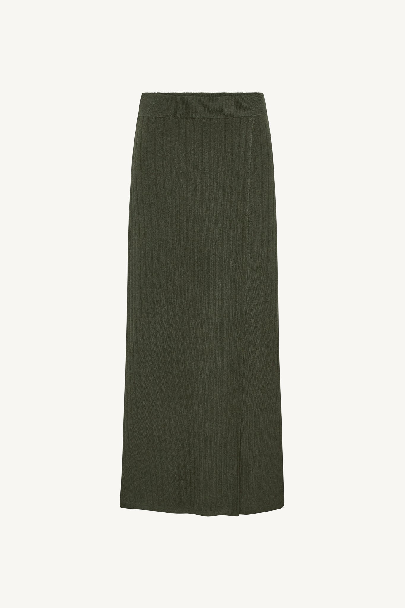 Ribbed Knit Wrap Skirt - Sage Abayas Veiled