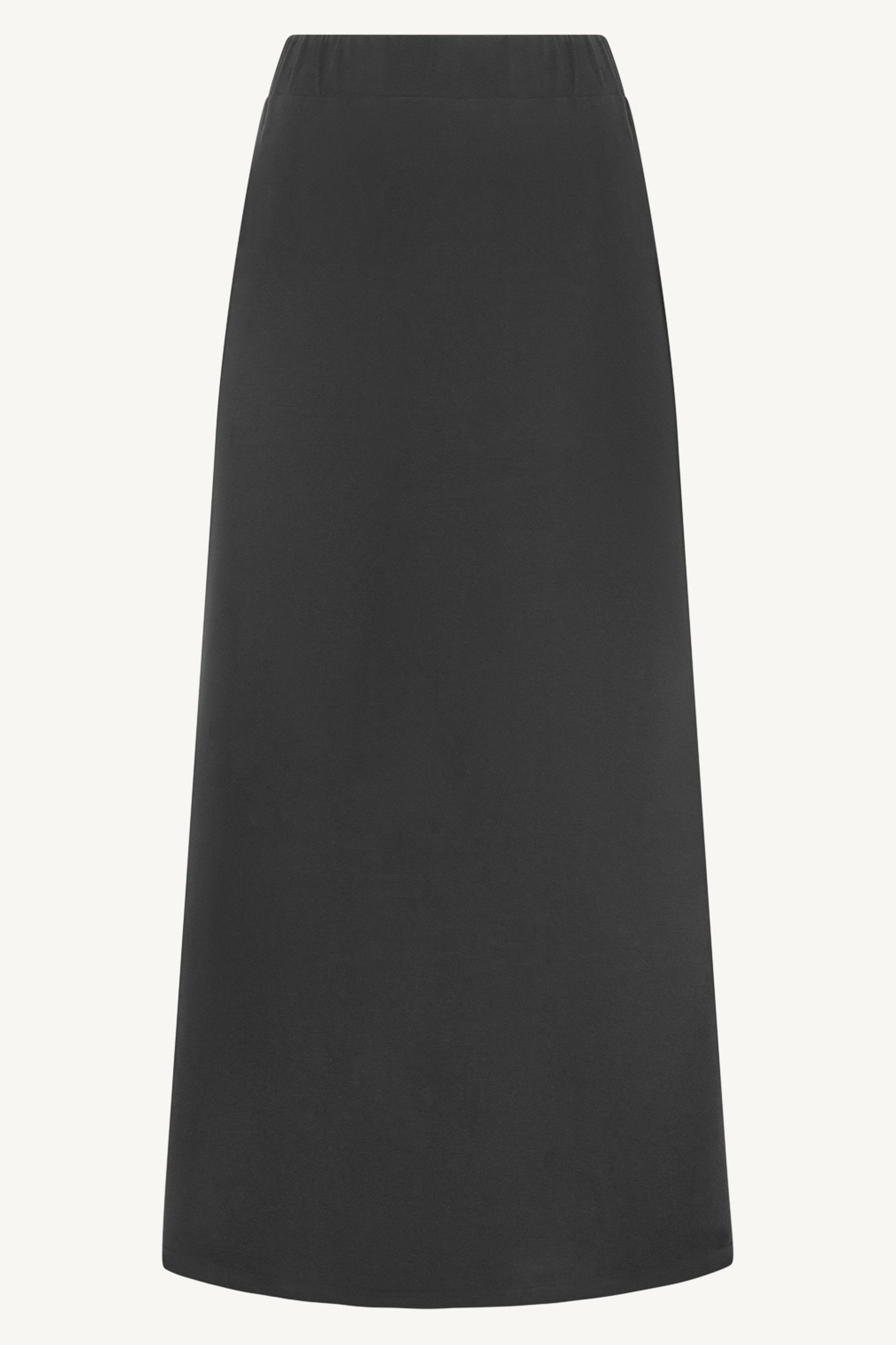 Ribbed Maxi Skirt - Iron Abayas Veiled