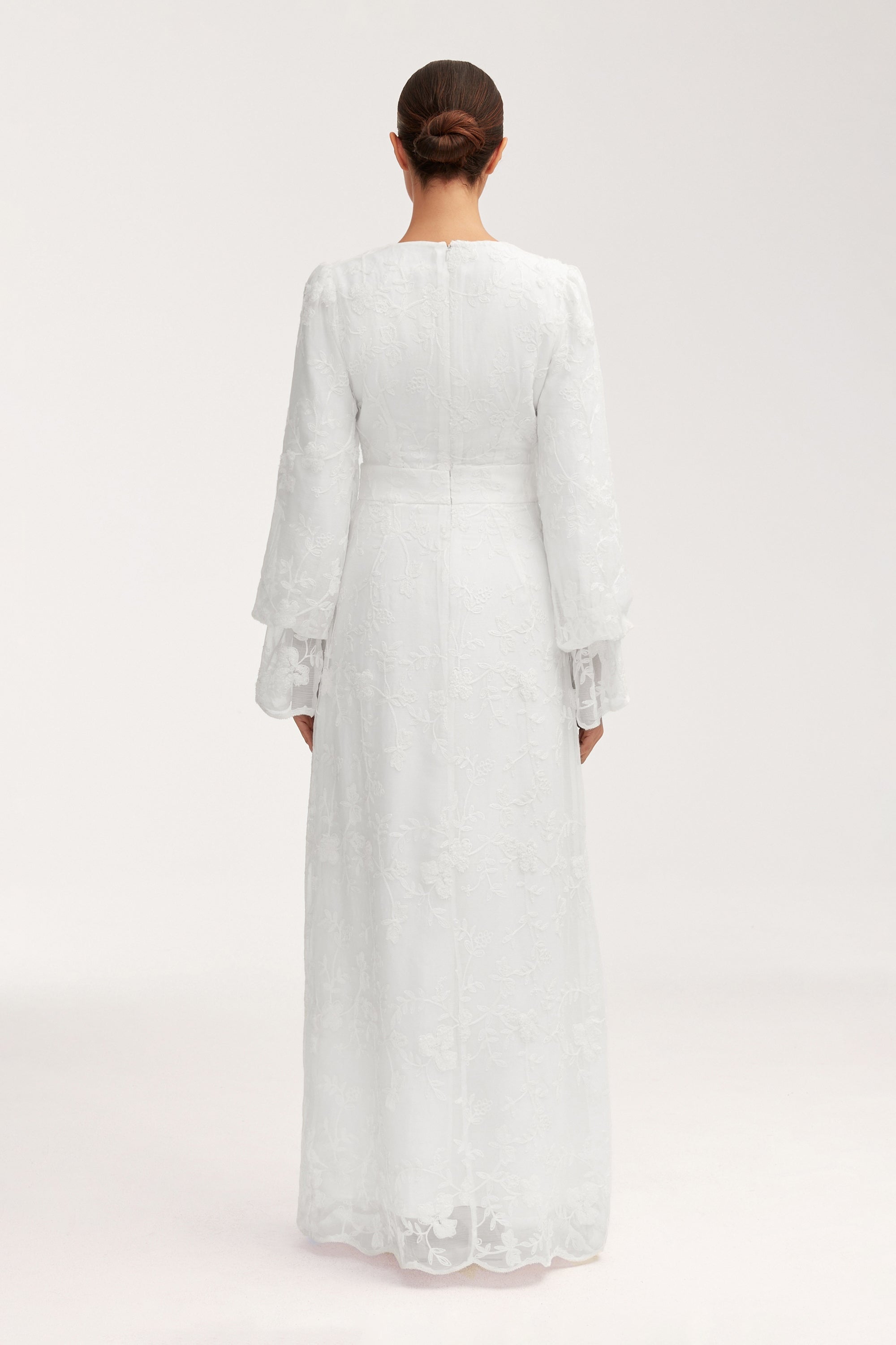 Romaissa White Lace Maxi Dress Clothing epschoolboard 
