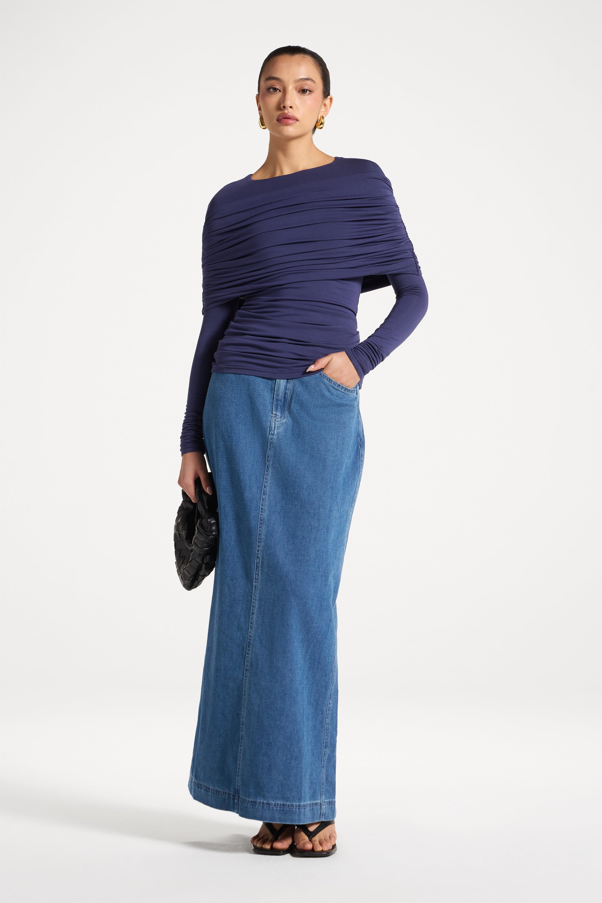 Rouched Shoulder Top - Future Dusk Abayas Veiled