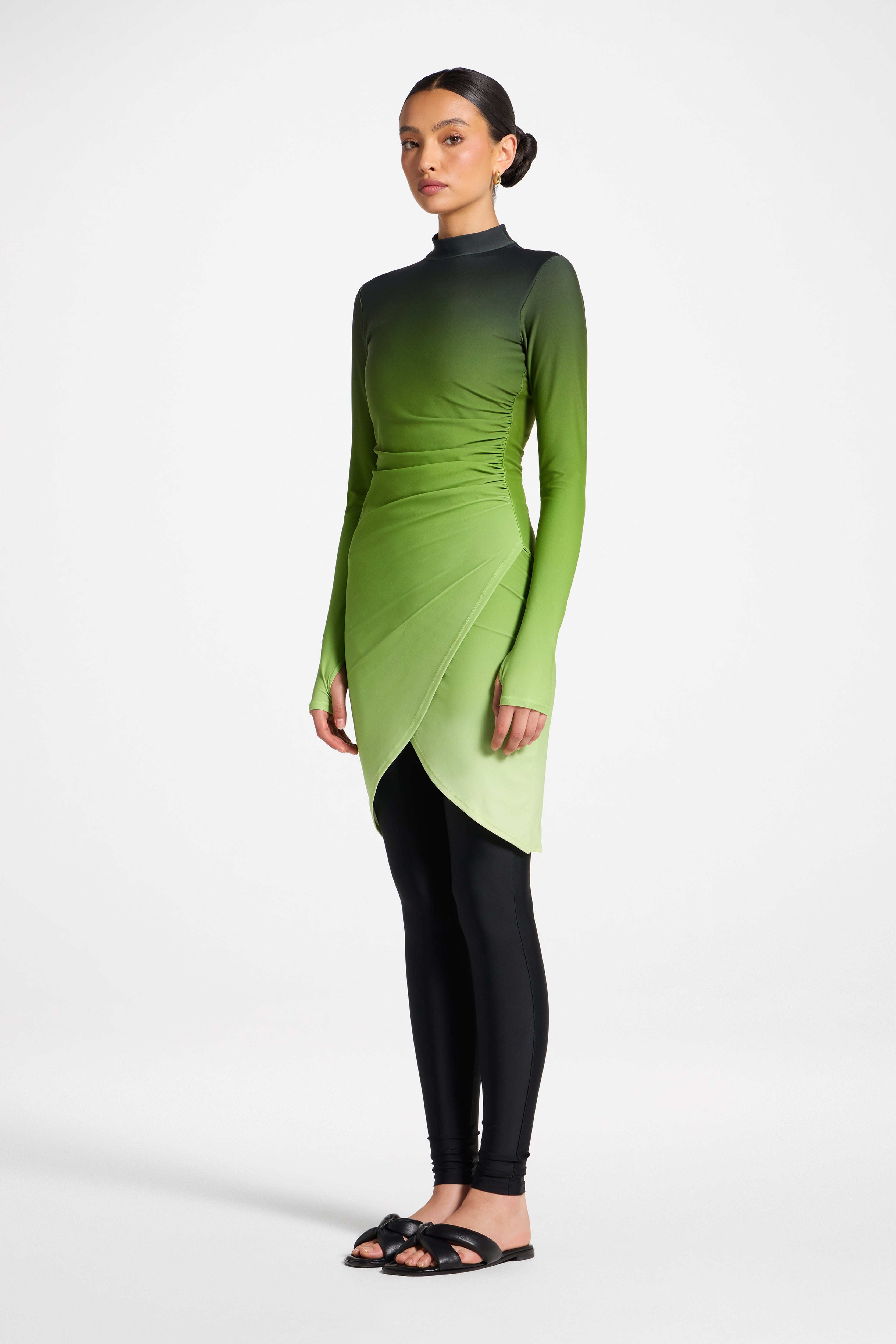 Rouched Swim Tunic - Marine Ombre Swim Veiled