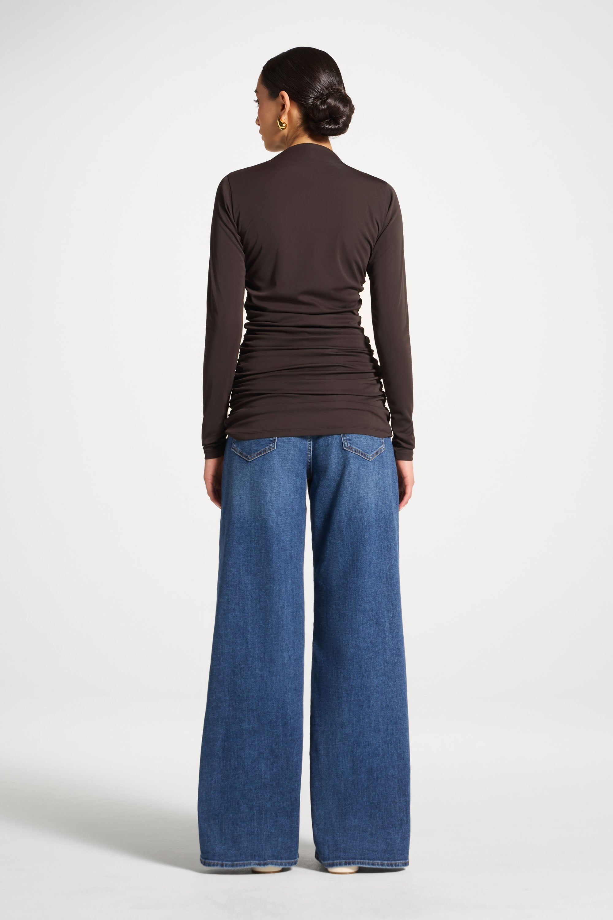 Rouched Top - Chocolate Abayas Veiled