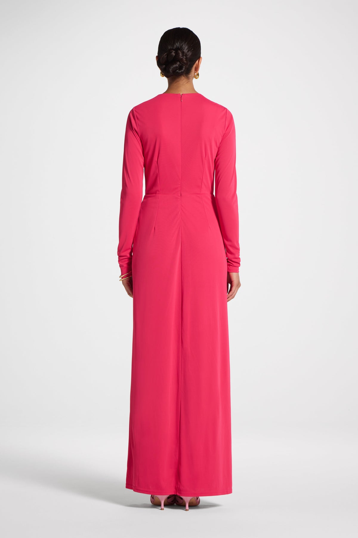 Rouched Wrap Maxi Dress - Azalea Abayas Veiled