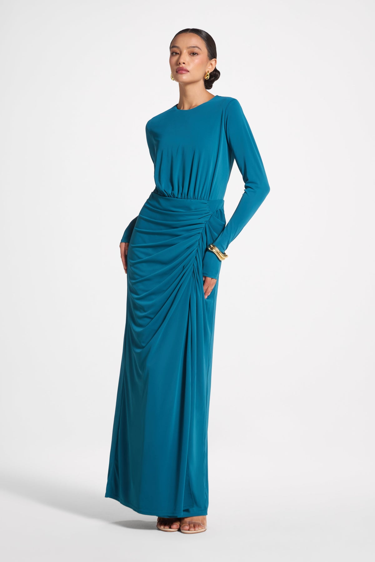Rouched Wrap Maxi Dress - Corsair Abayas Veiled