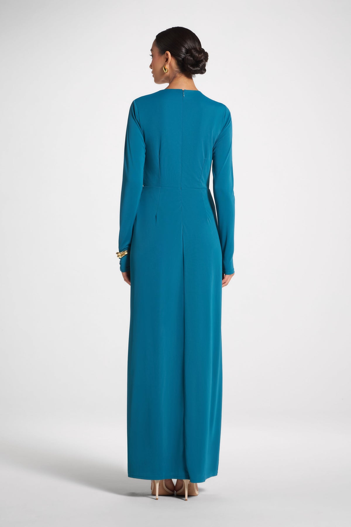 Rouched Wrap Maxi Dress - Corsair Abayas Veiled