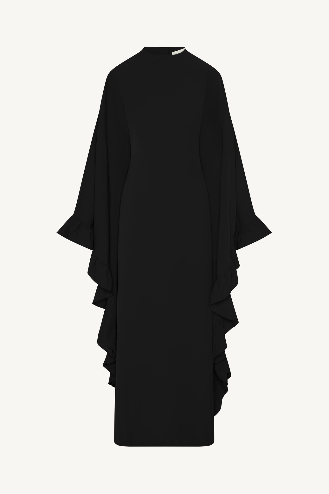 Ruffle Butterfly Abaya Dress - Black Abayas Veiled