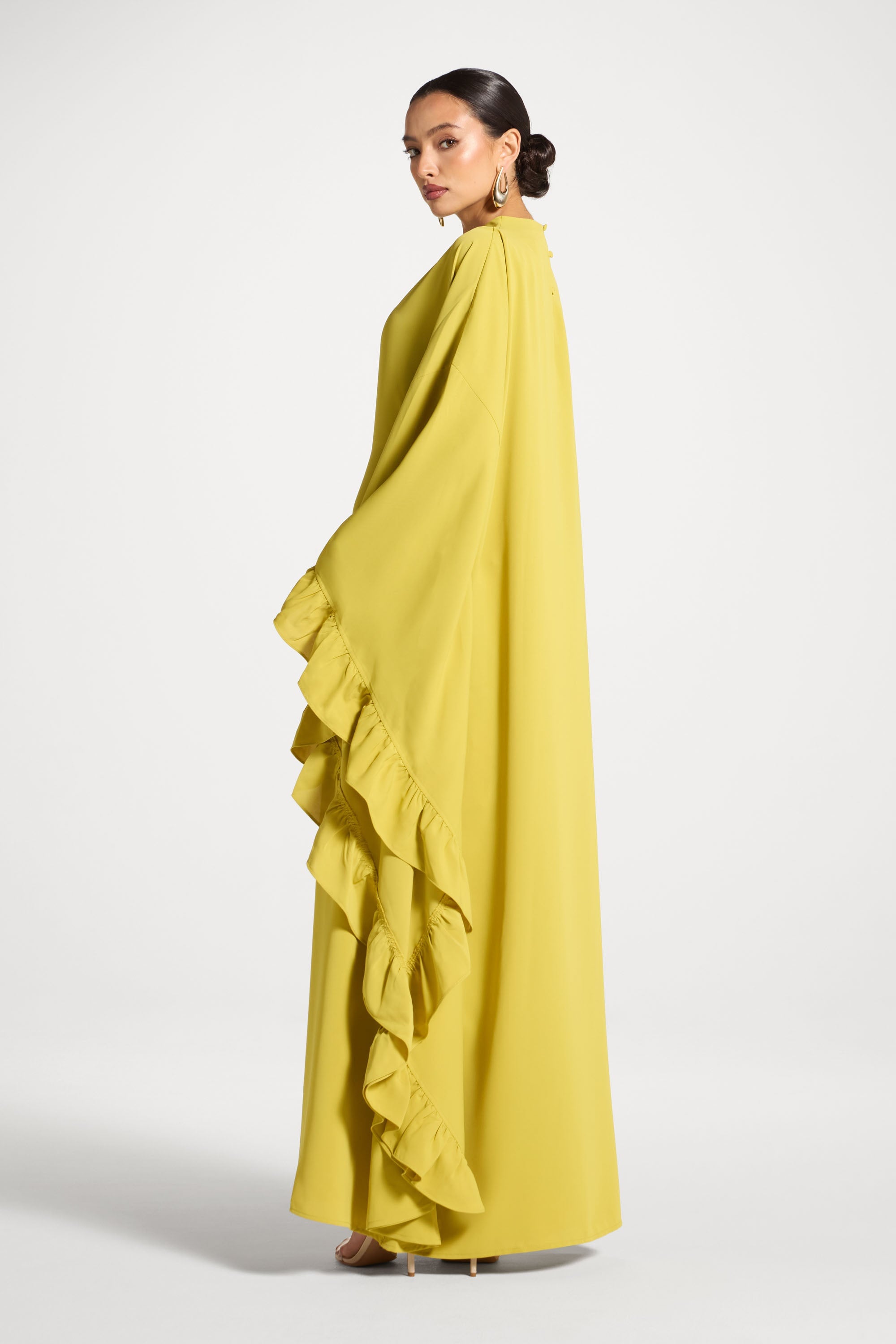 Ruffle Butterfly Abaya Dress - Mango Mint Abayas Veiled