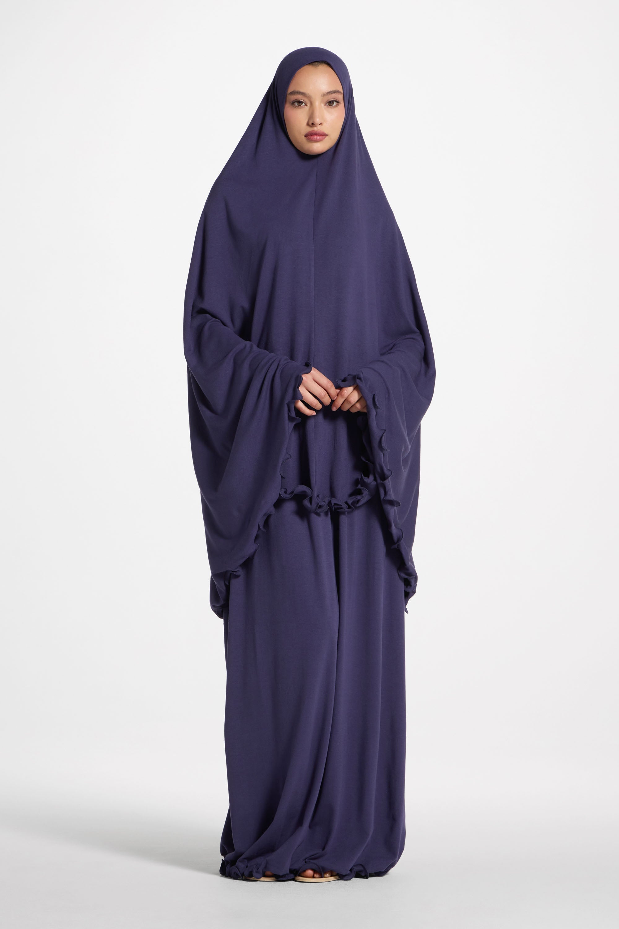 Ruffle Jersey Prayer Set - Future Dusk Sets Veiled