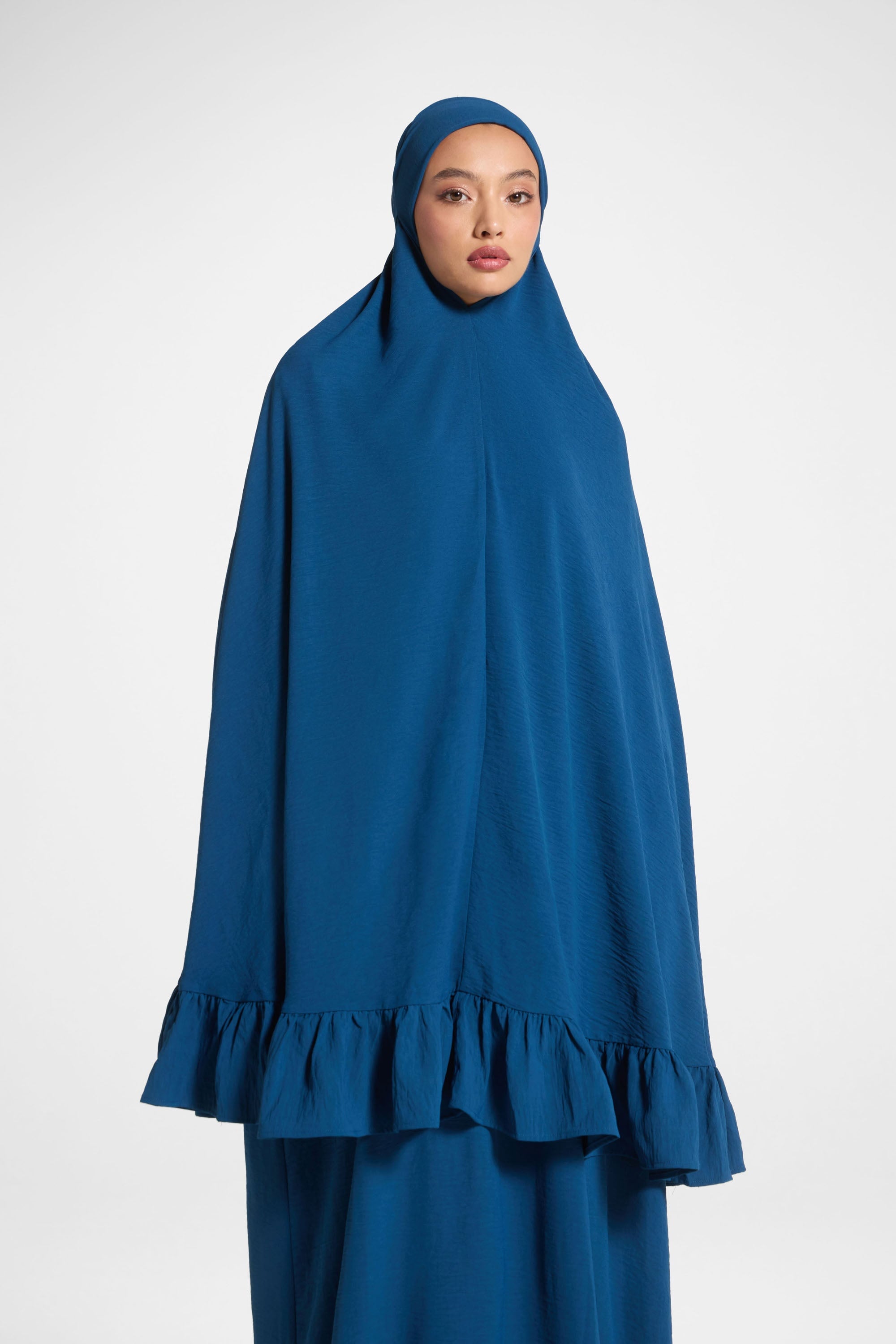Ruffle Prayer Set - Deep Sea Abayas Veiled