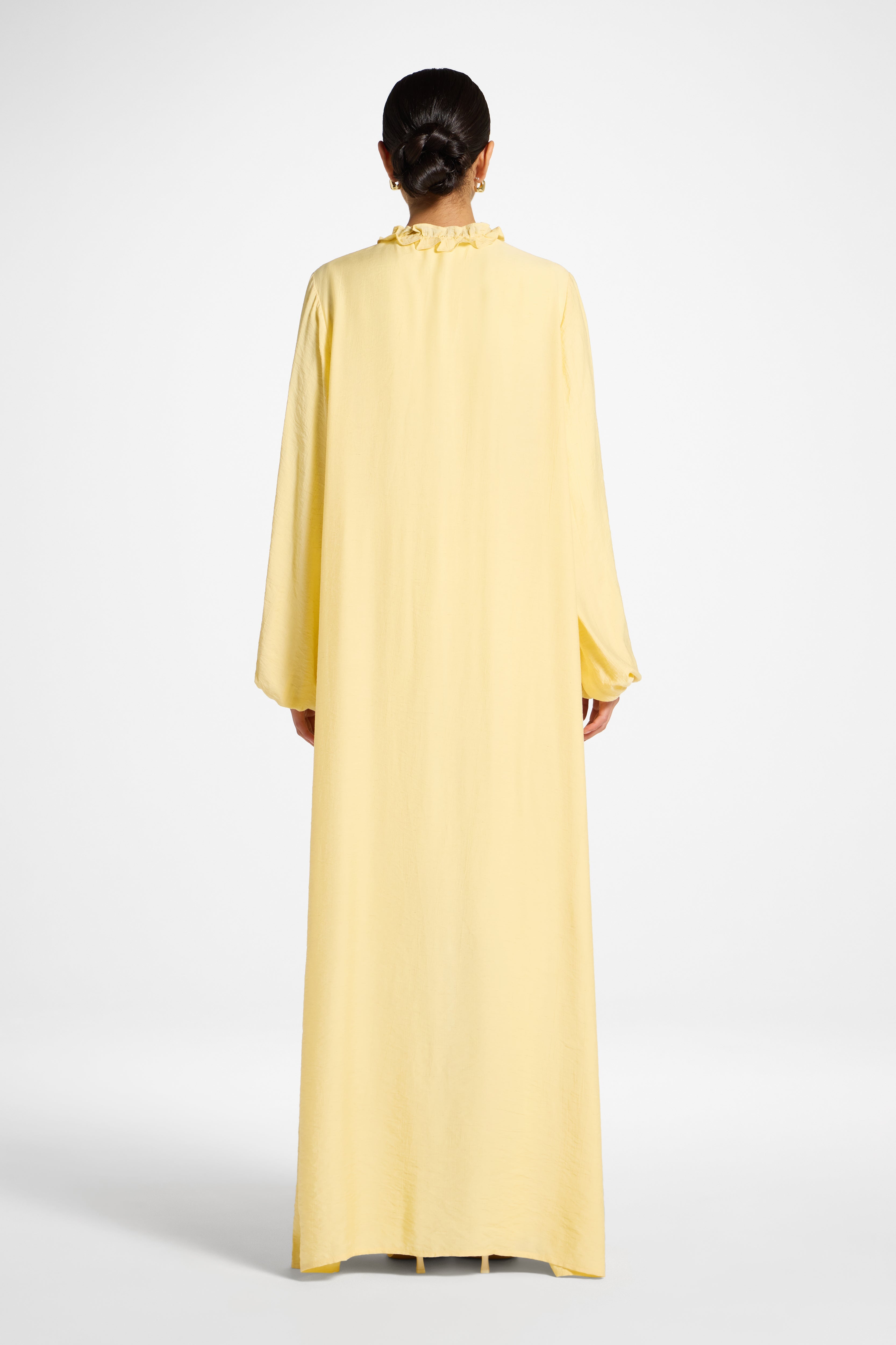 Ruffle Tie Front Abaya - Banana Abayas Veiled