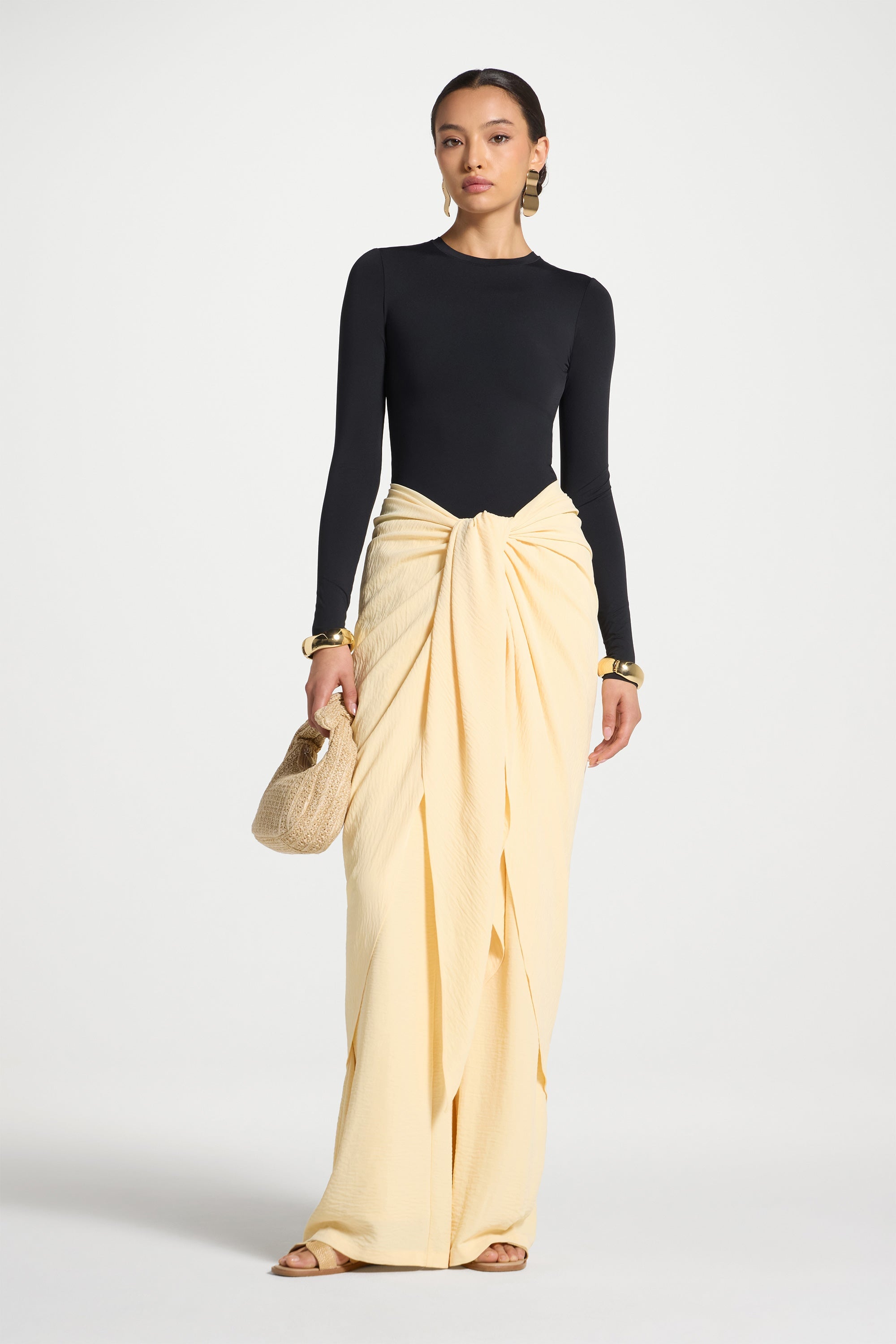 Safina Wrap Sarong & Pants Set - Butter Abayas Veiled