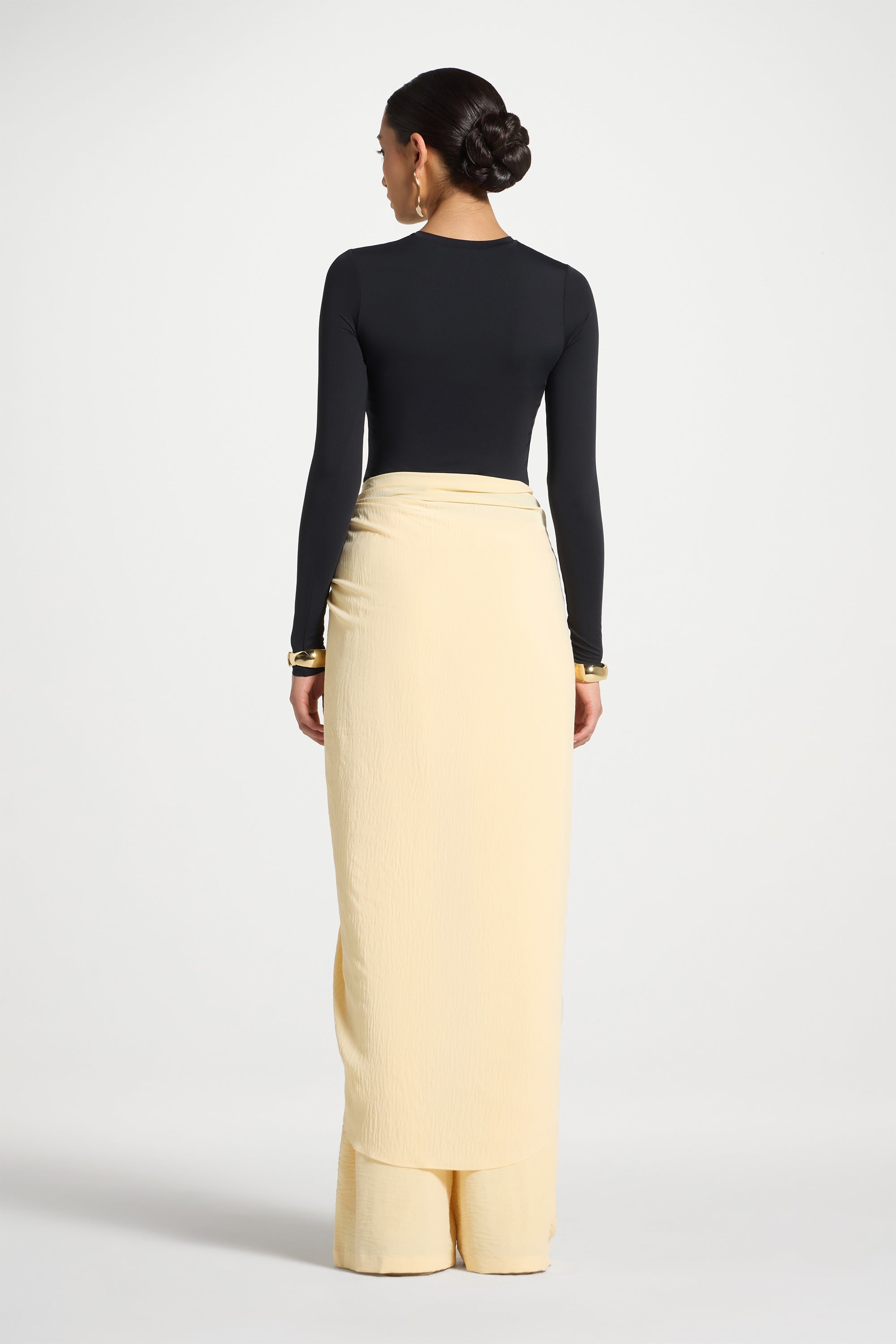 Safina Wrap Sarong & Pants Set - Butter Abayas Veiled