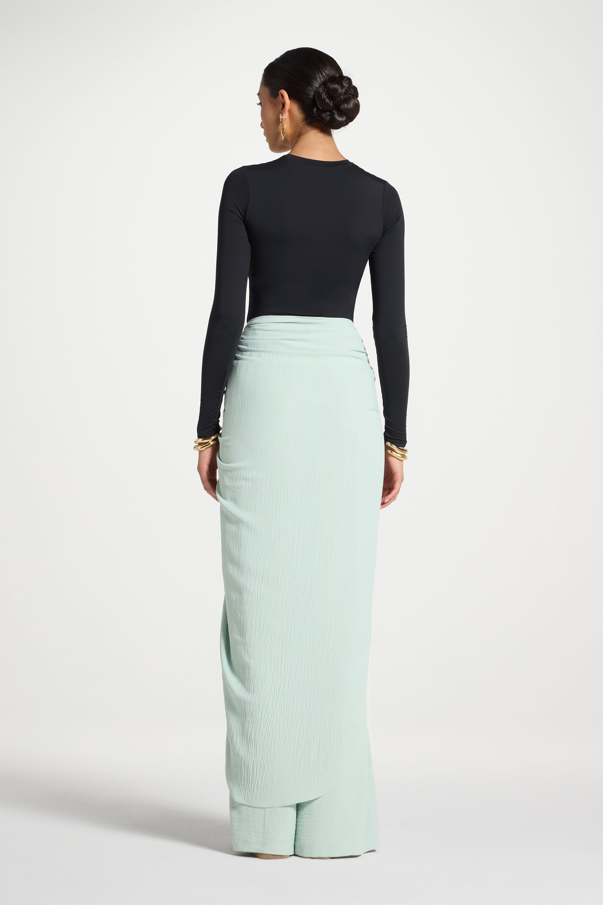Safina Wrap Sarong & Pants Set - Mint Abayas Veiled