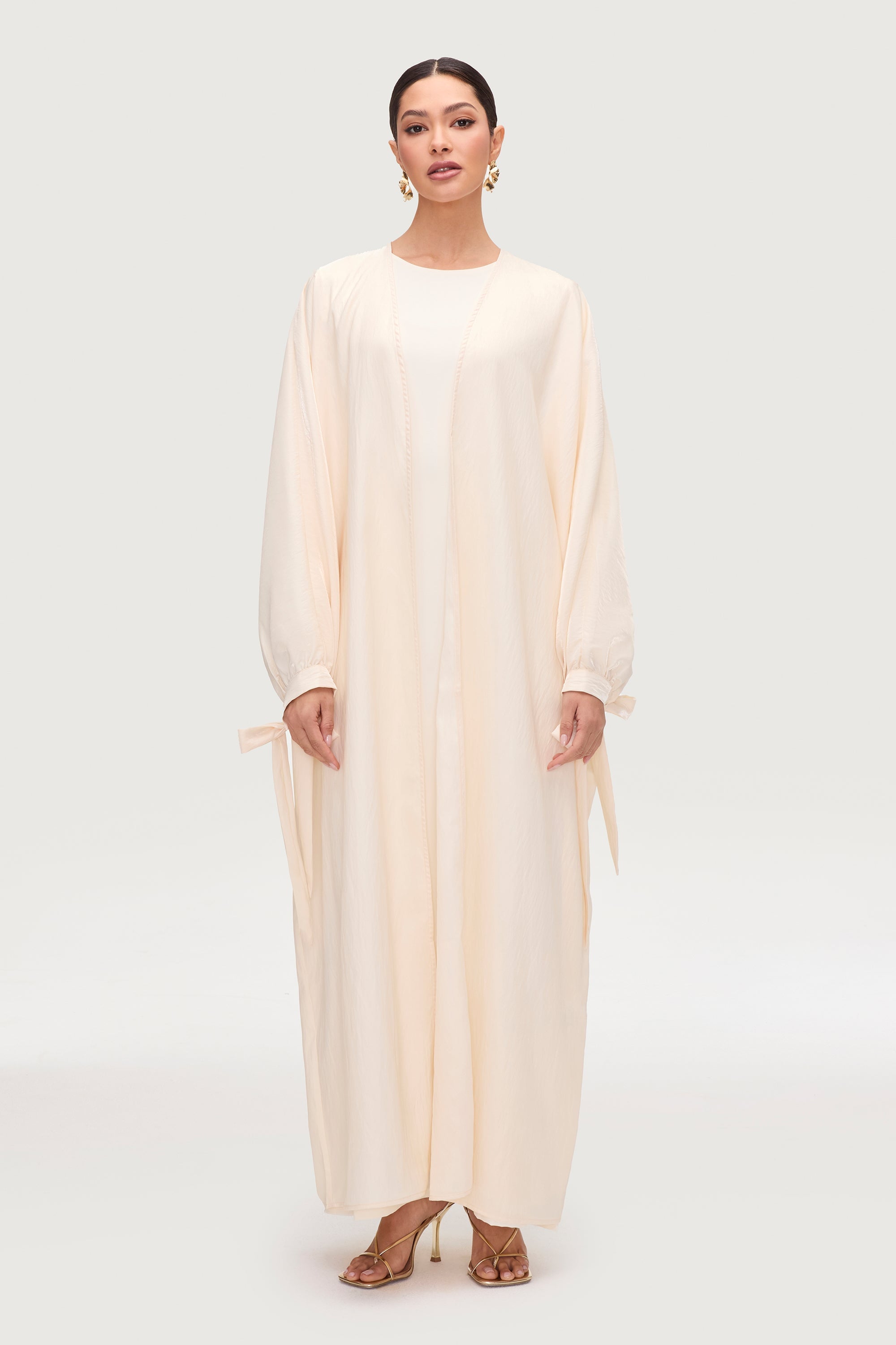 Safiyah Open Abaya - Panna Cotta Abayas Veiled