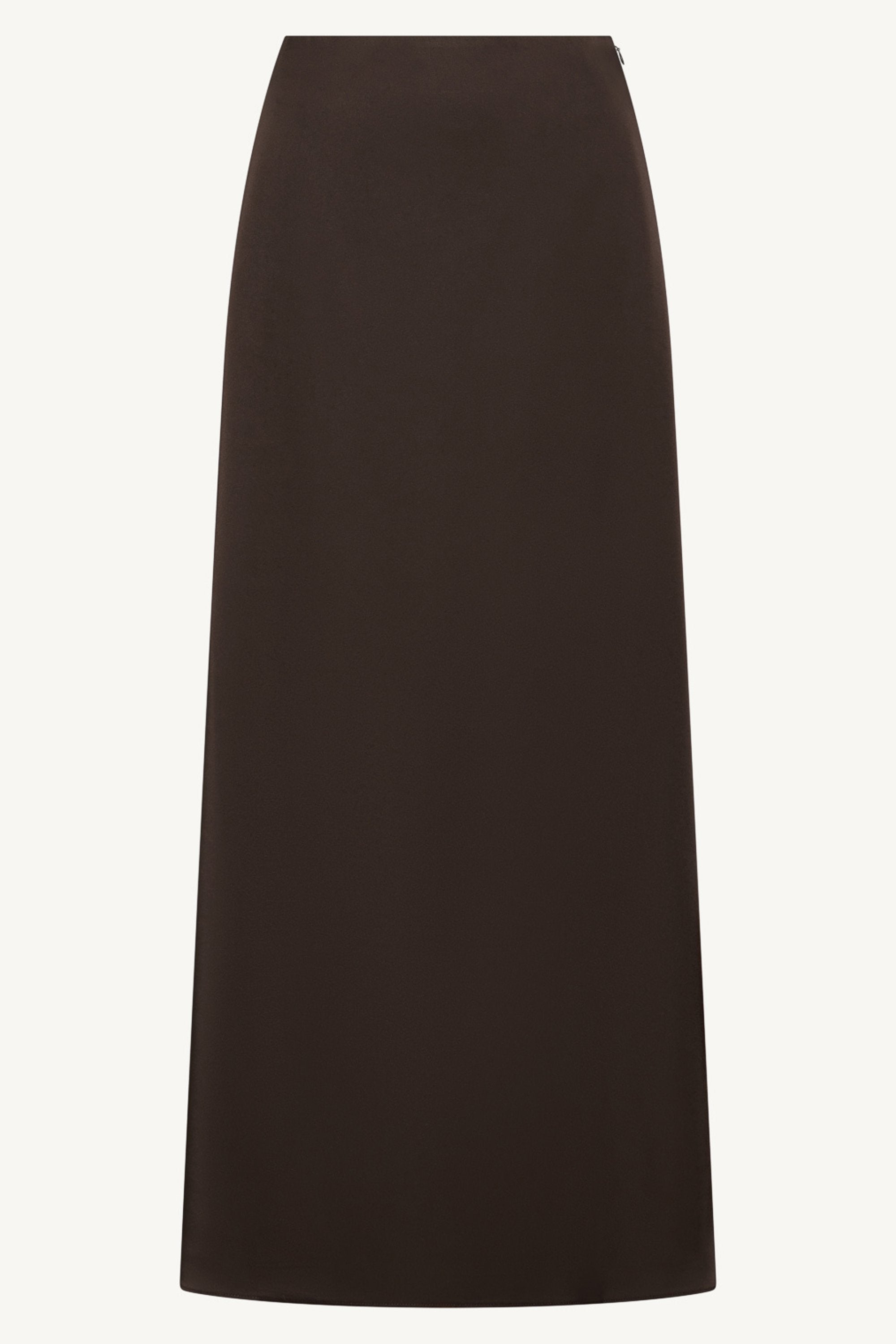 Satin Maxi Skirt - Qahwah Abayas Veiled