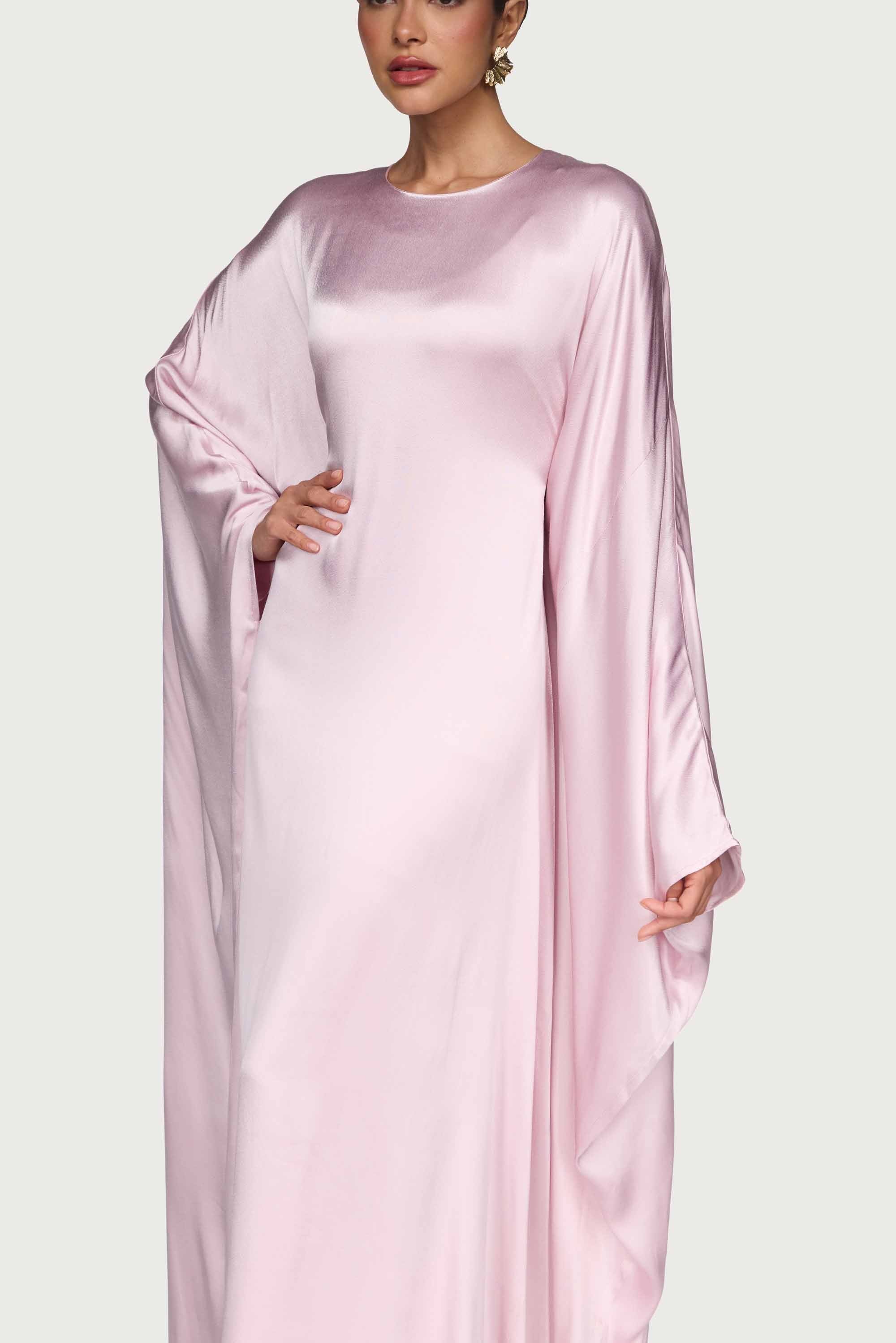 Selene Silk Butterfly Maxi Dress - Pastel Pink Dresses Veiled