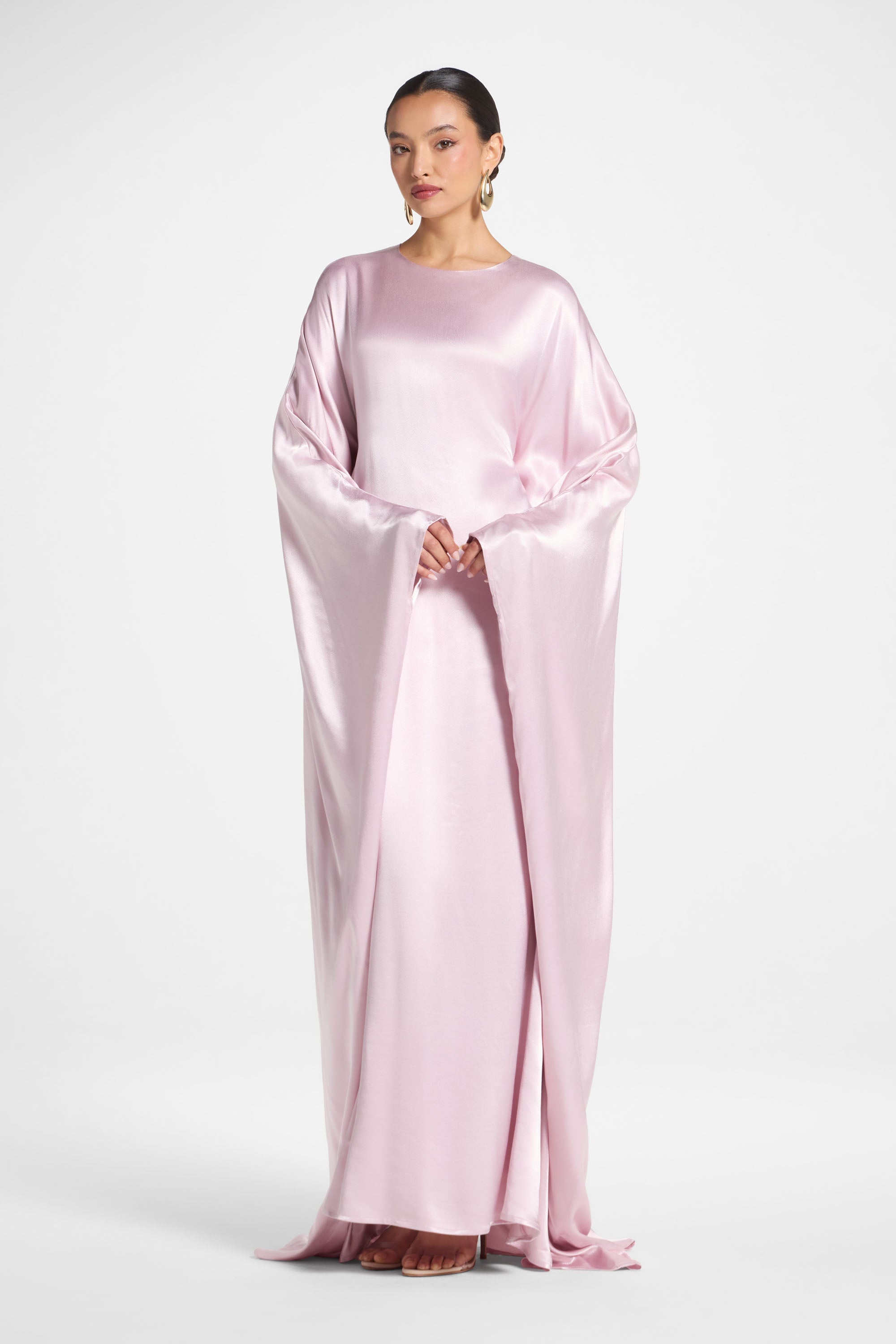 Selene Silk Butterfly Maxi Dress - Pastel Pink Dresses Veiled