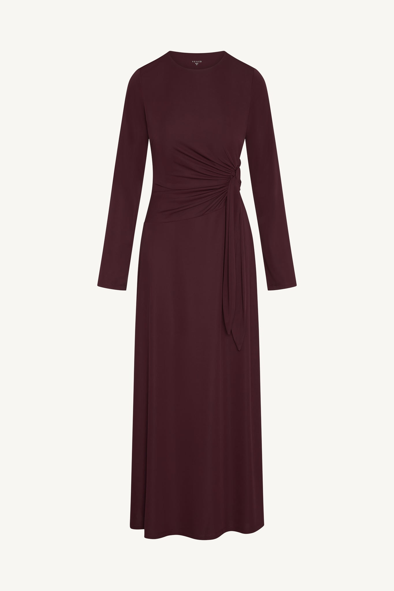 Side Tie Maxi Dress - Fig Abayas Veiled