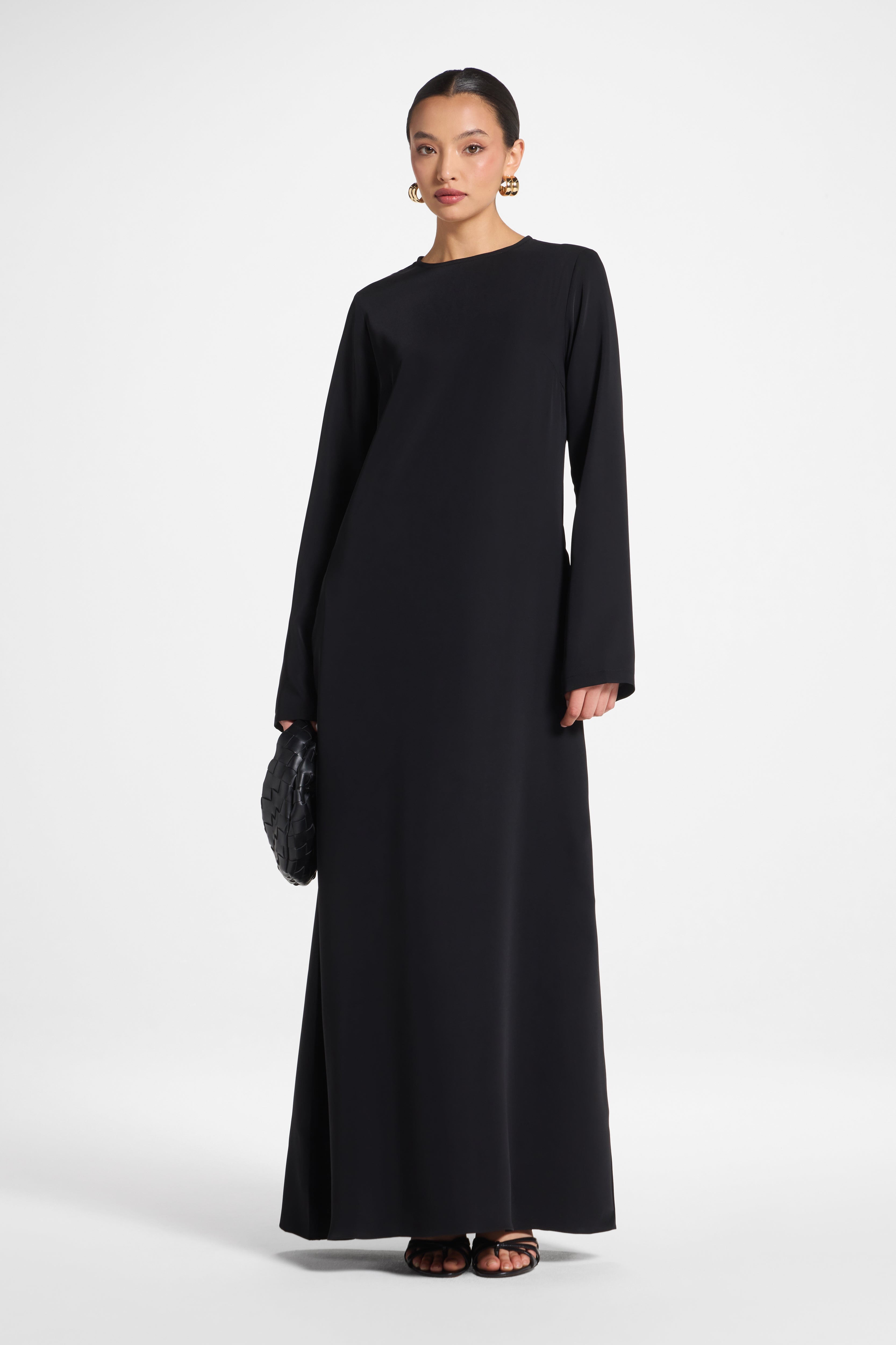 Signature Inner Maxi Dress - Black Abayas Veiled