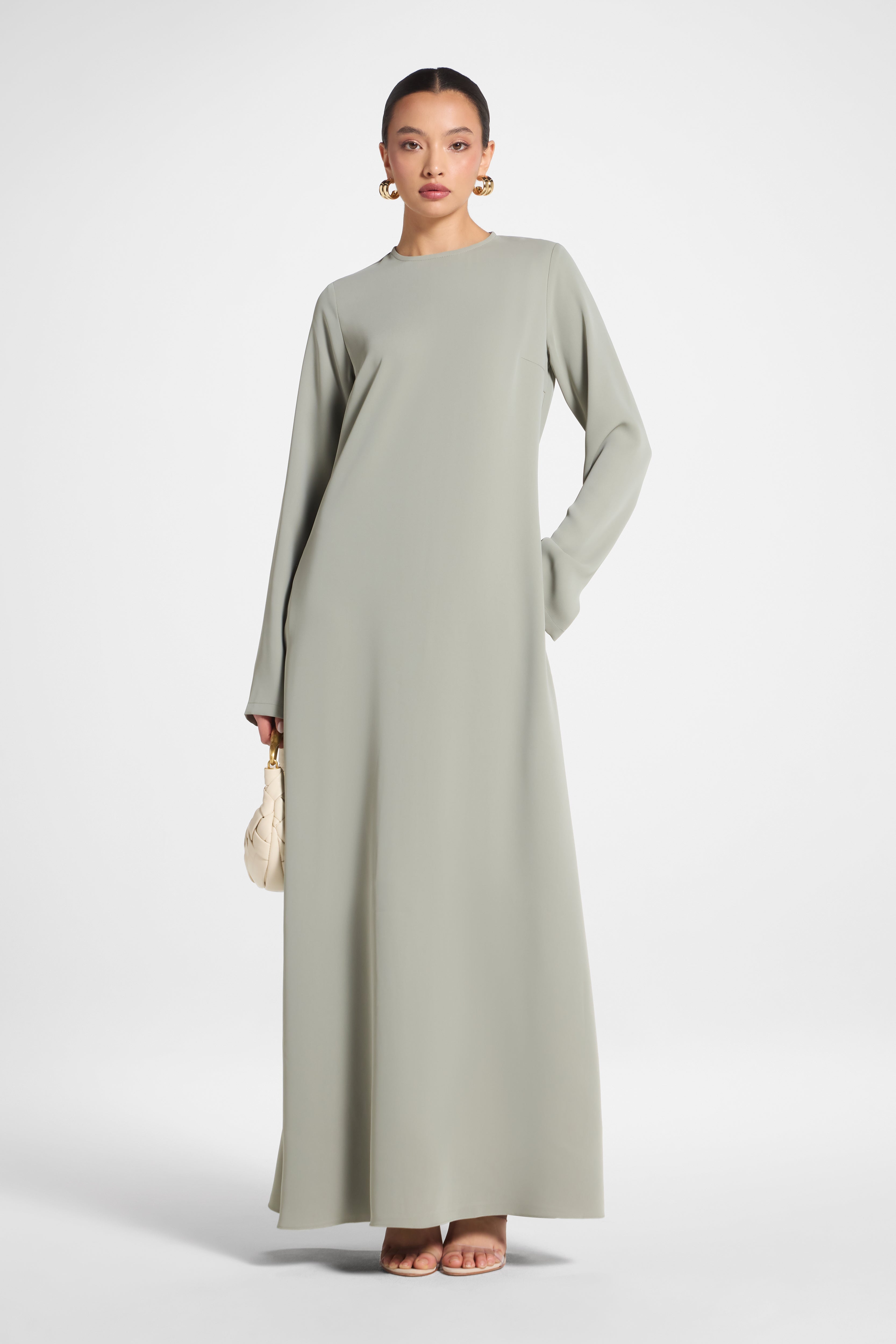 Signature Inner Maxi Dress - Dusty Olive Abayas Veiled