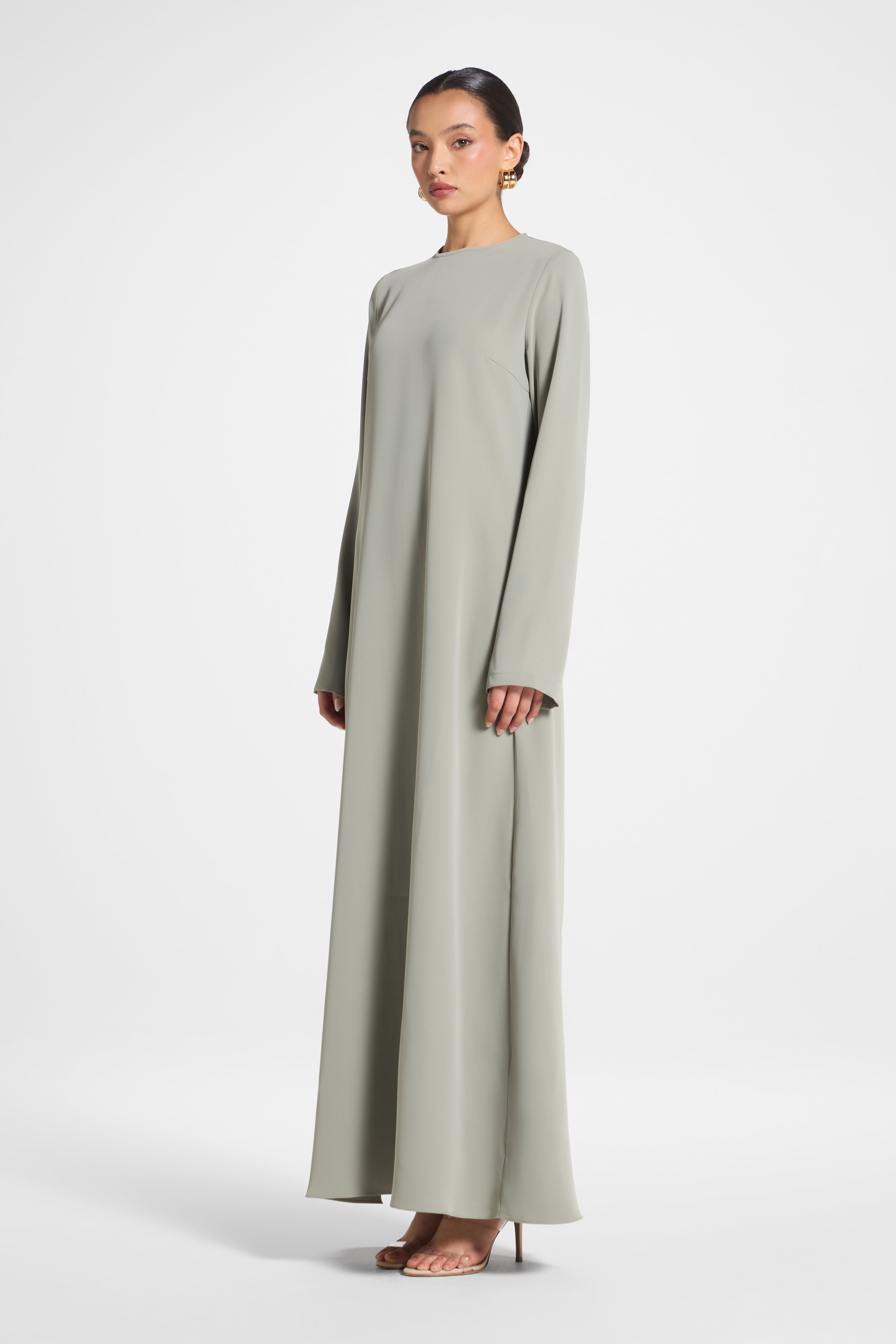 Signature Inner Maxi Dress - Dusty Olive Abayas Veiled