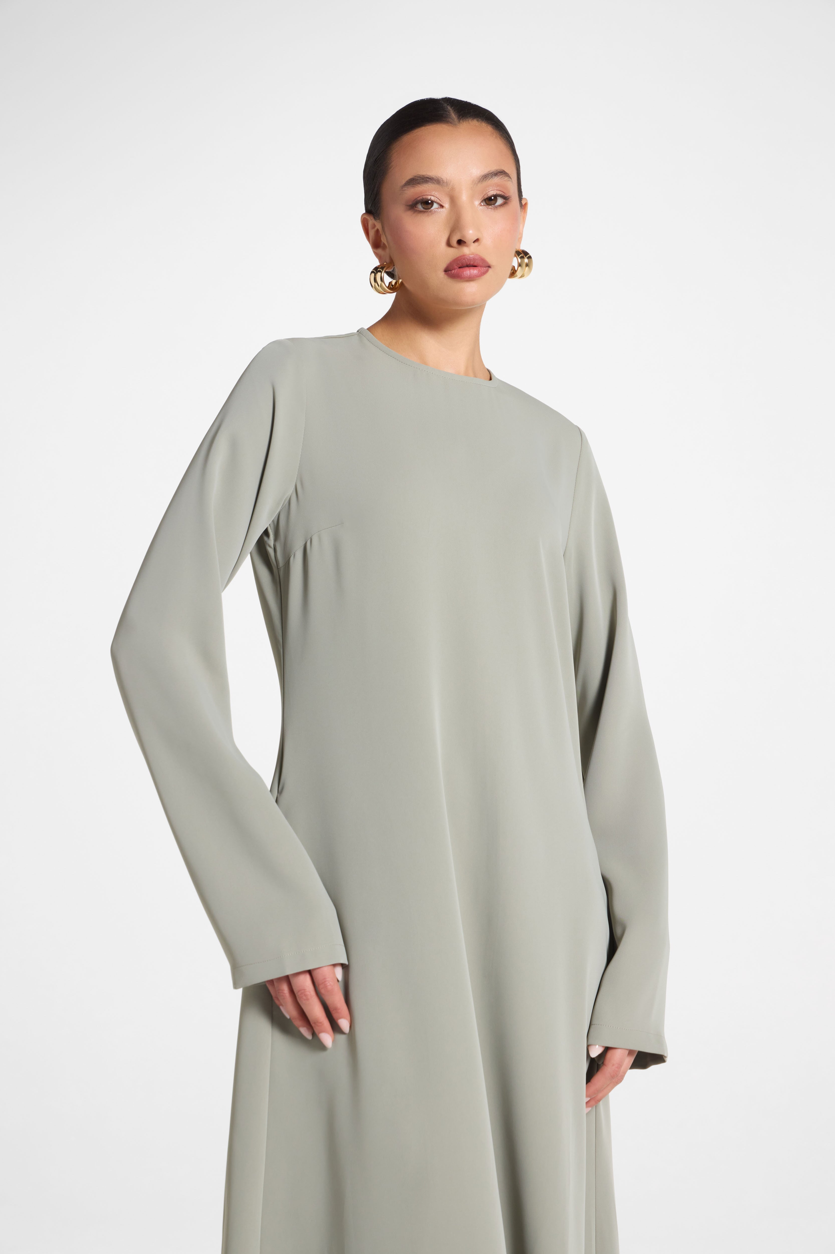 Signature Inner Maxi Dress - Dusty Olive Abayas Veiled