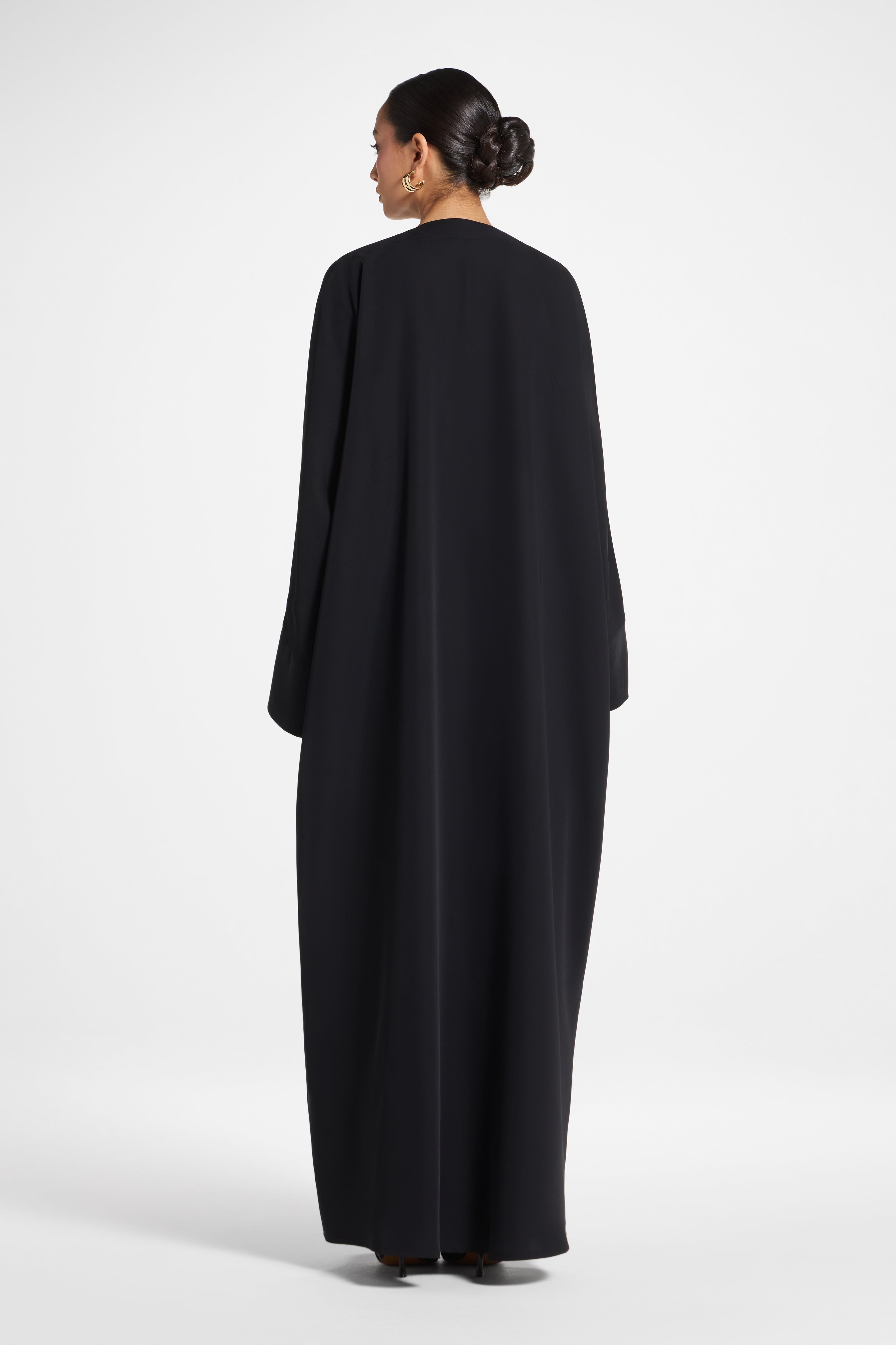 Signature Open Abaya - Black Abayas Veiled