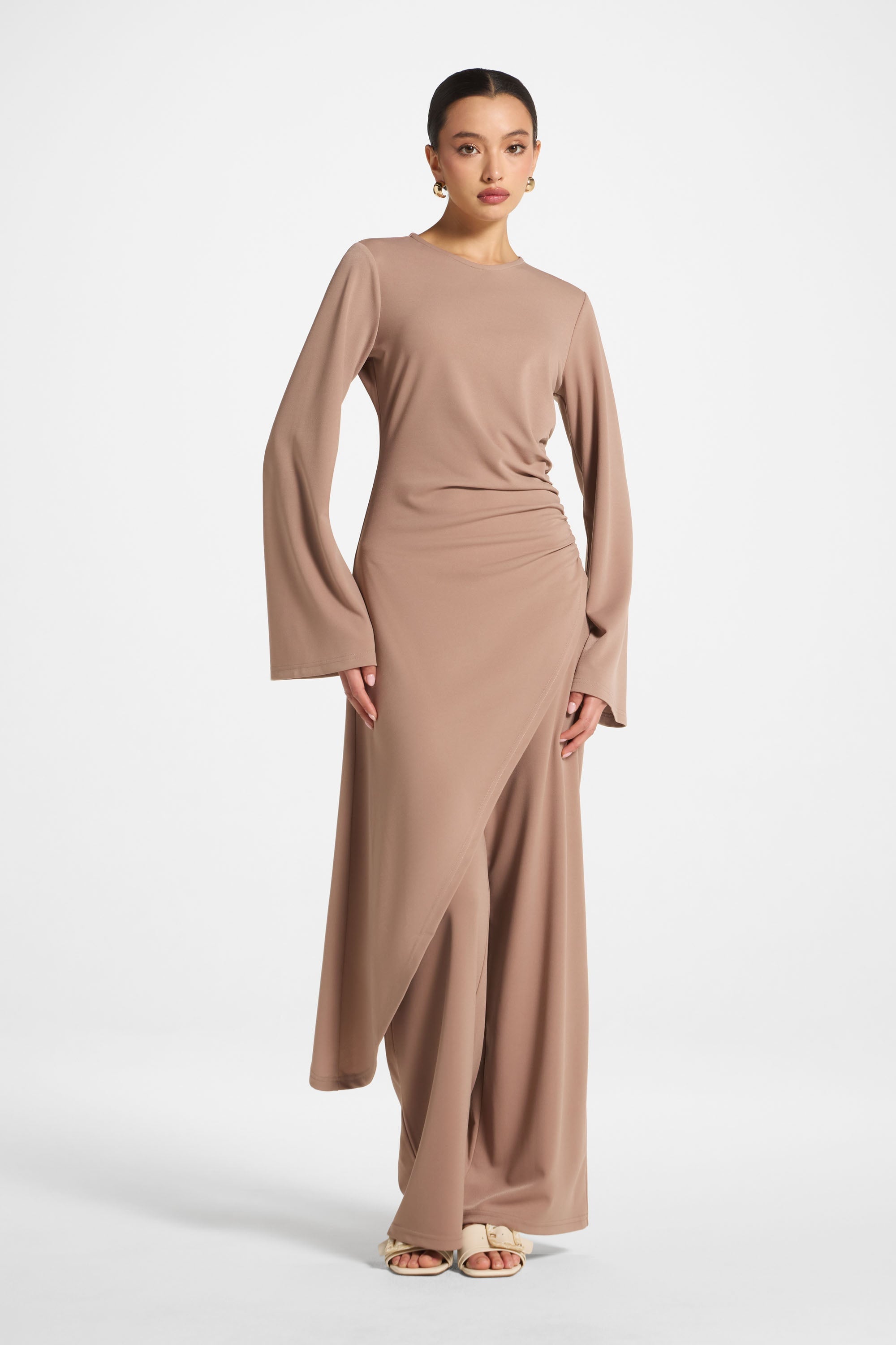 Signature Stretch Midi Tunic Top - Desert Mauve Abayas Veiled