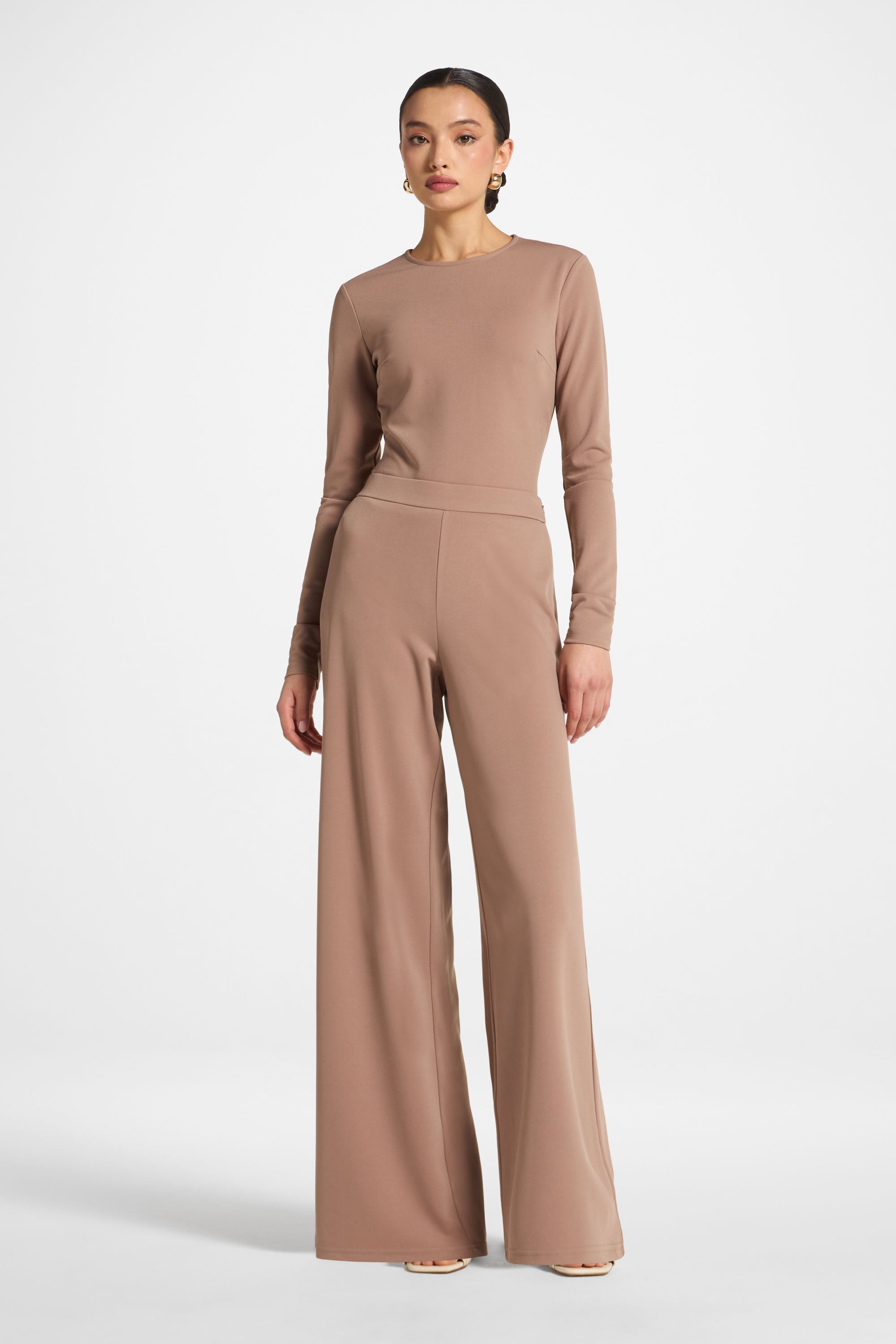 Signature Stretch Wide Leg Pants - Desert Mauve Abayas Veiled