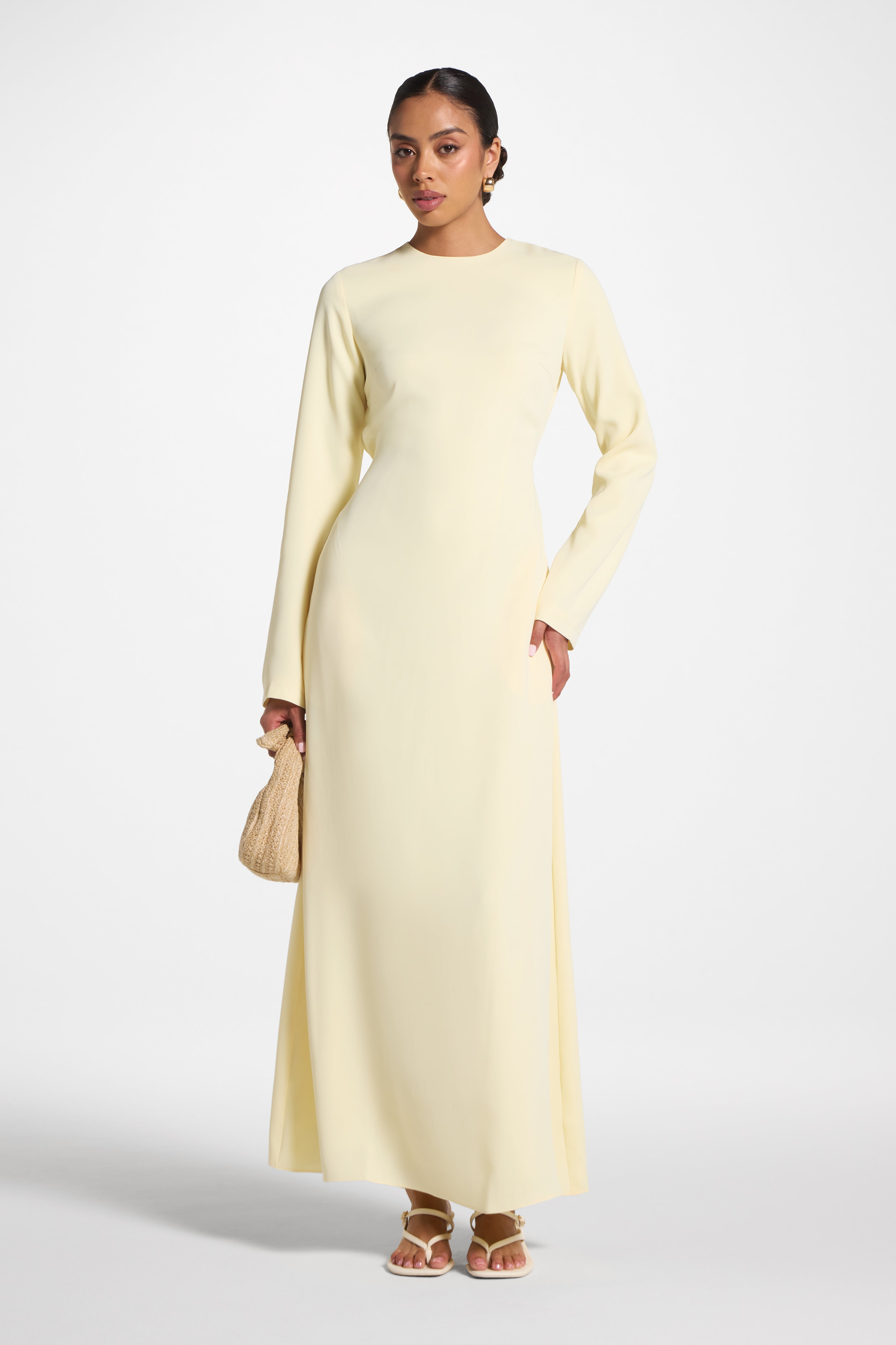 Signature Tie Back Maxi Dress - Banana Abayas Veiled