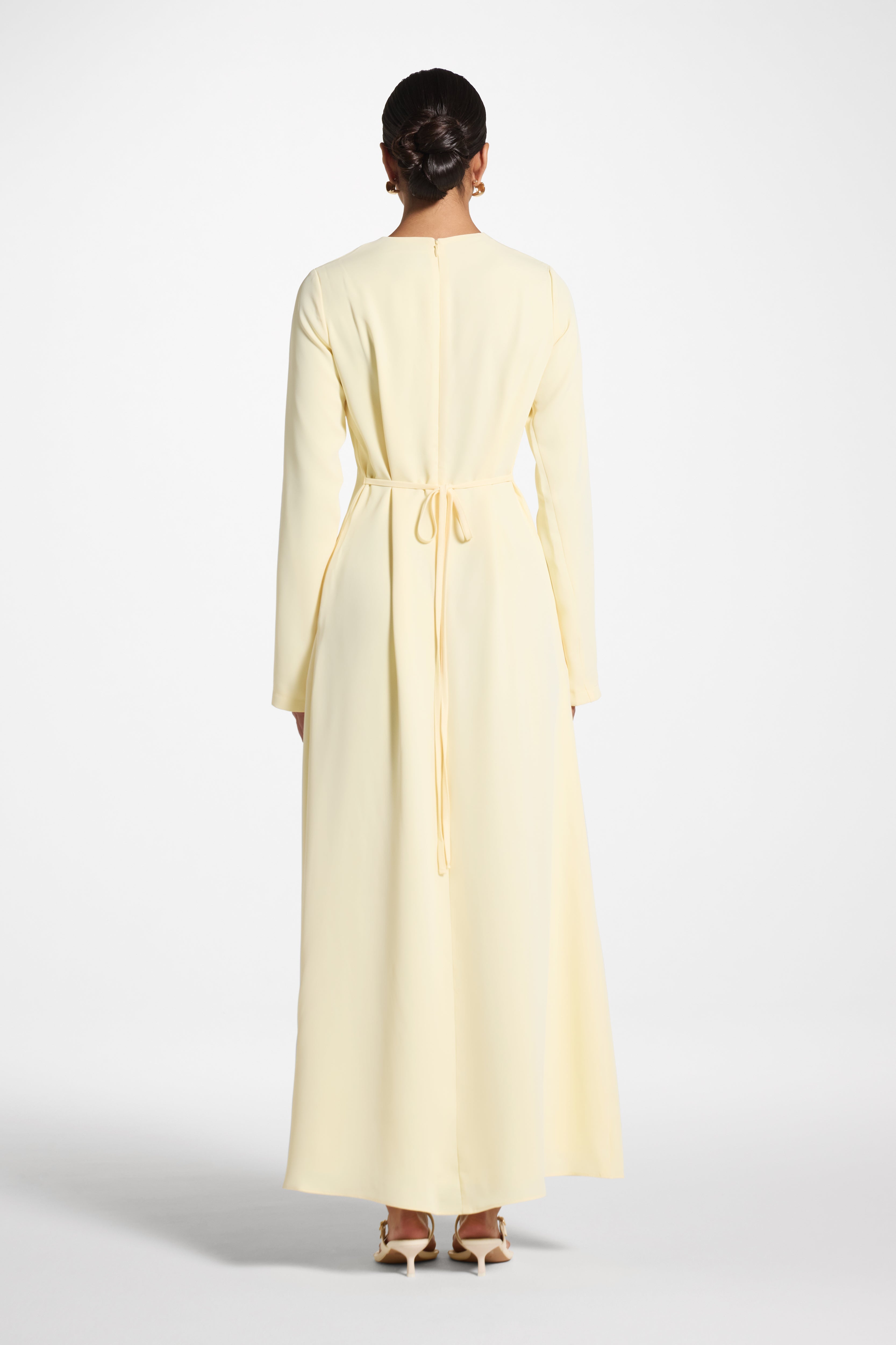 Signature Tie Back Maxi Dress - Banana Abayas Veiled