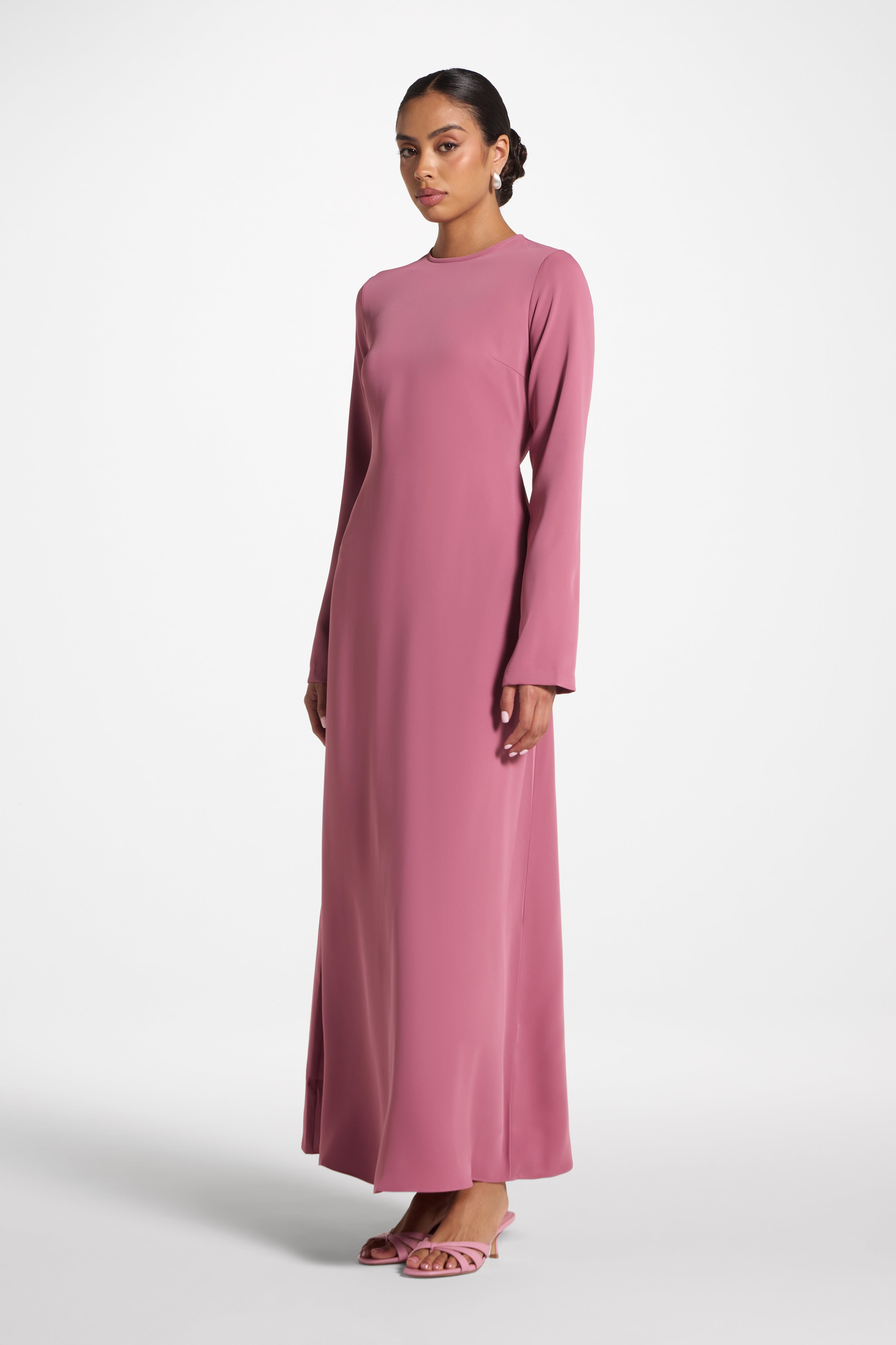 Signature Tie Back Maxi Dress - Vintage Rose Abayas Veiled