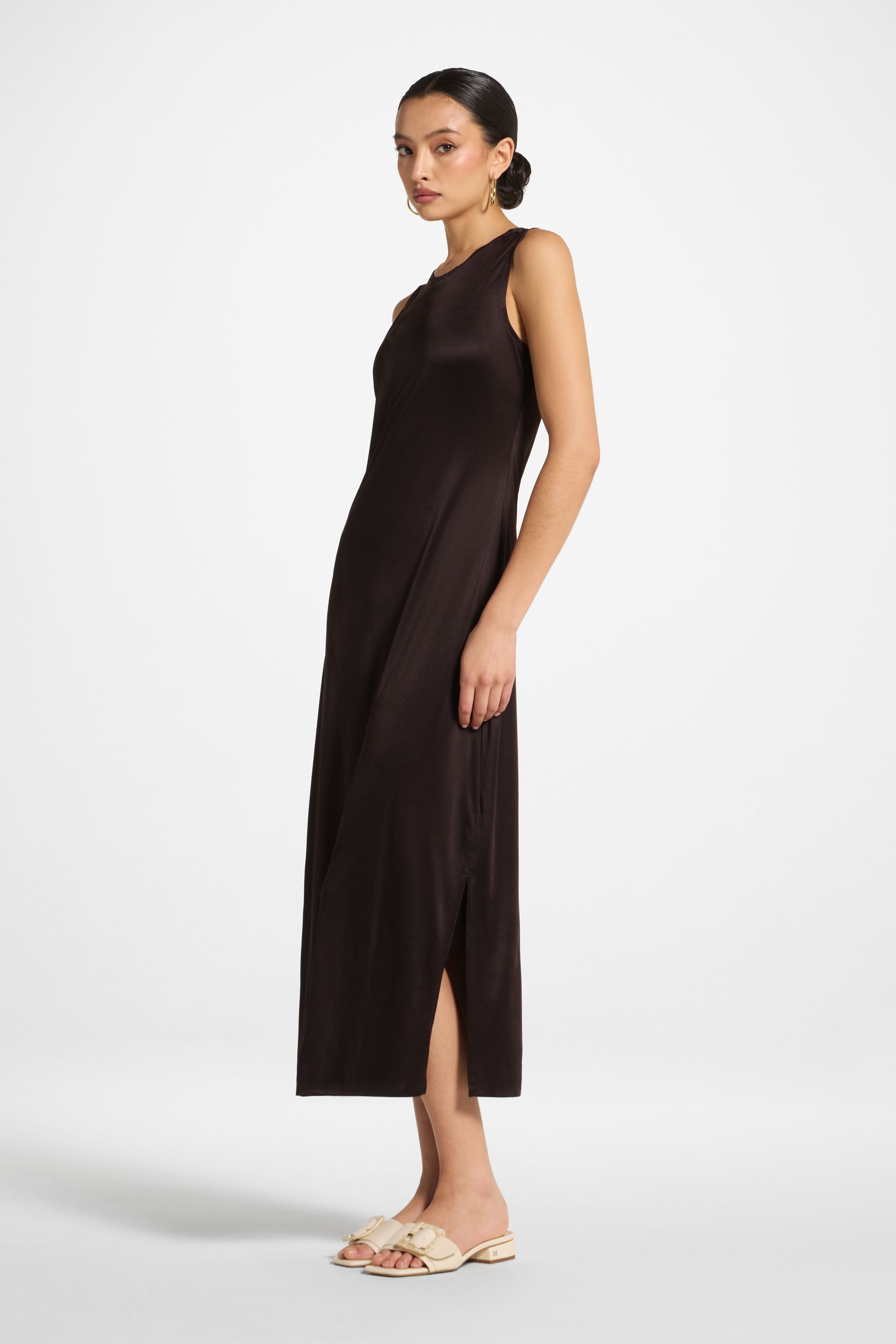 Slip Dress - Chocolate Abayas Veiled