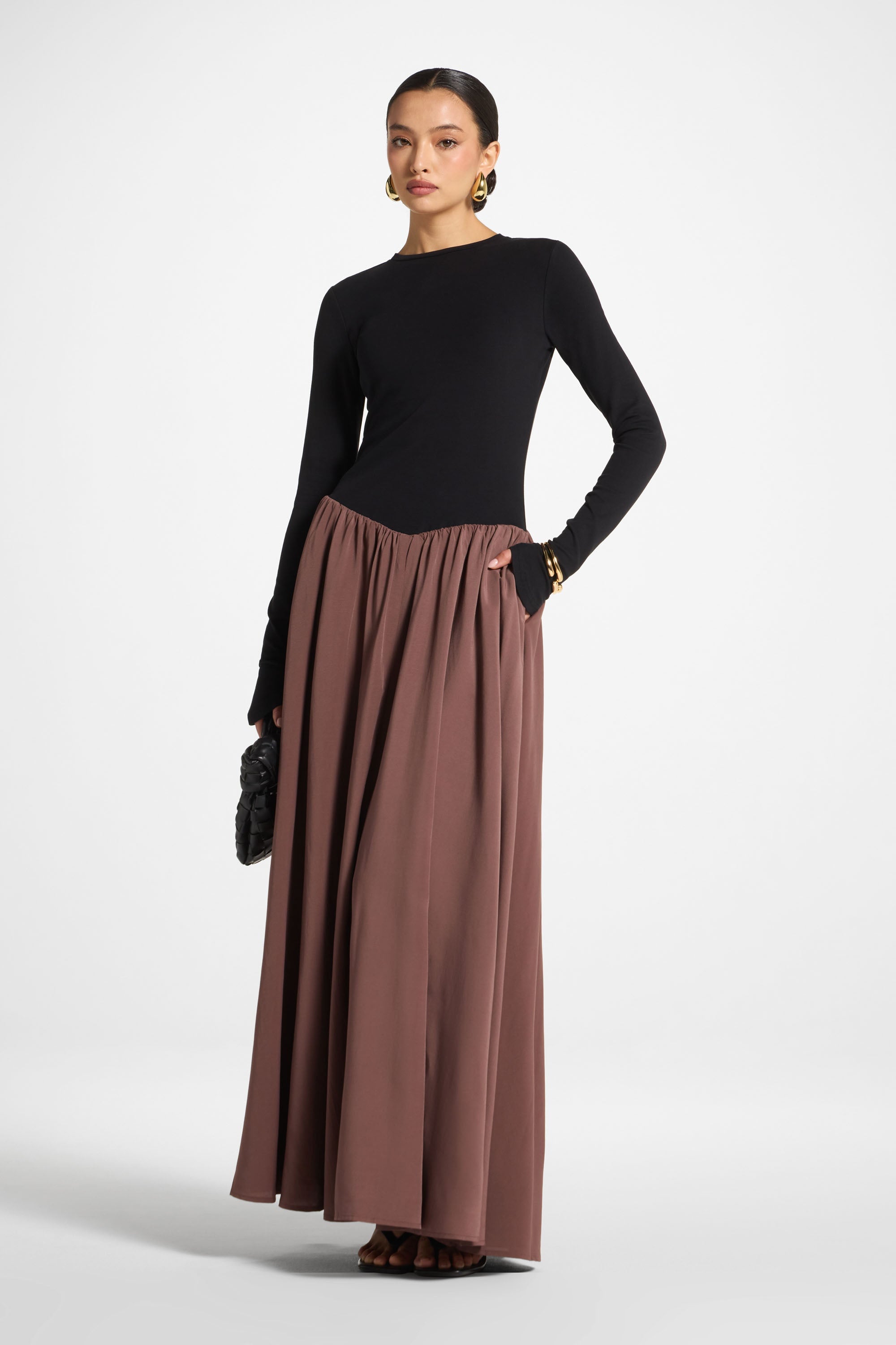Stella Maxi Dress - Black Coffee Abayas Veiled