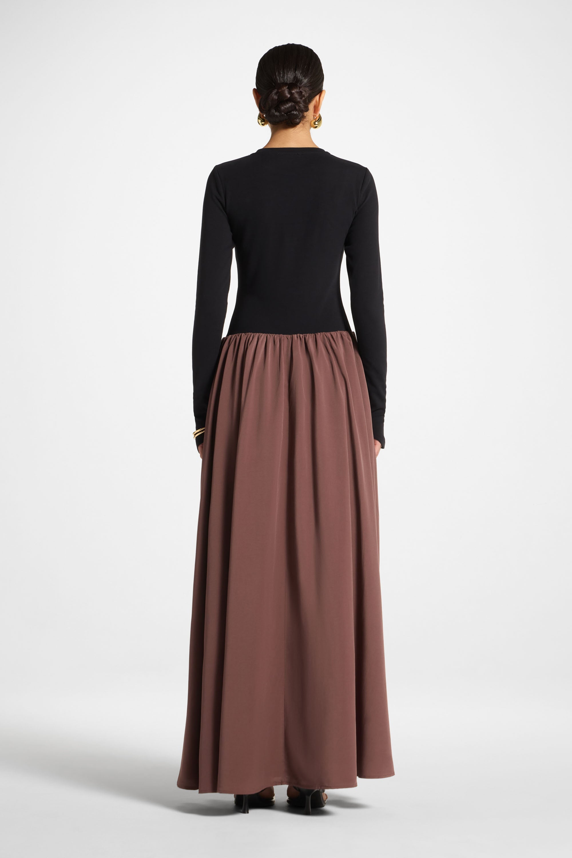 Stella Maxi Dress - Black Coffee Abayas Veiled