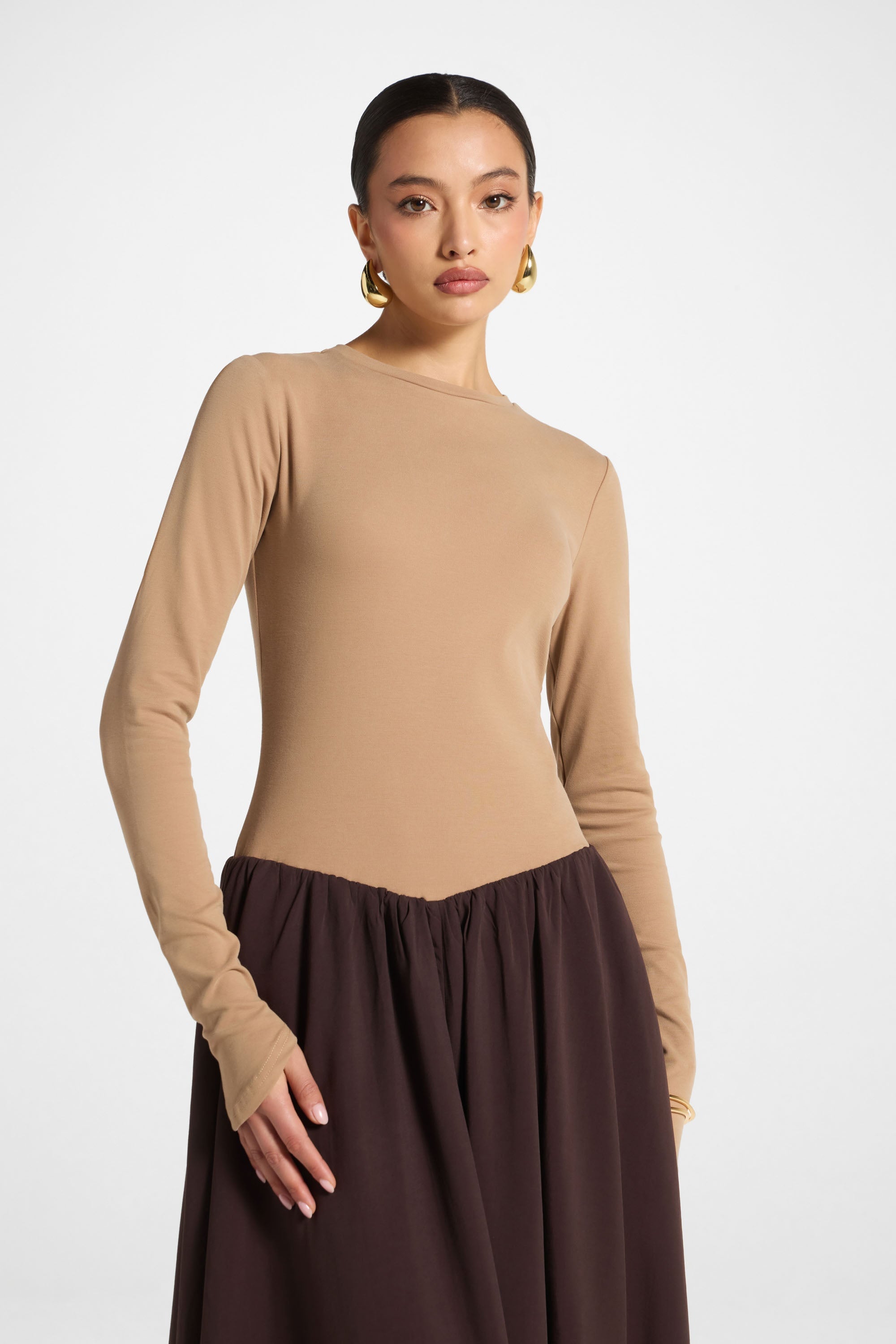 Stella Maxi Dress - Mocha Latte Abayas Veiled
