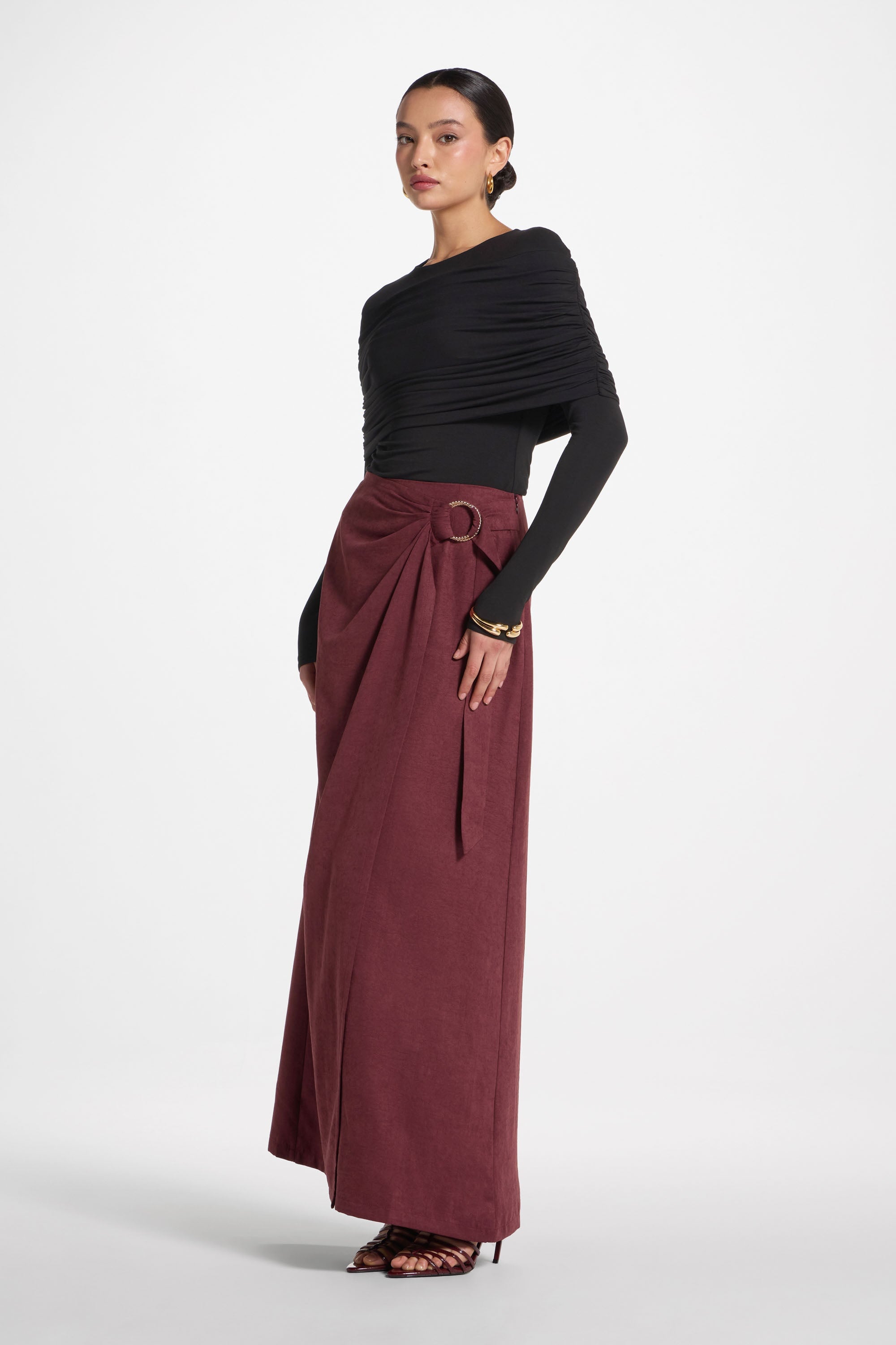 Suede Wrap Skirt - Fig Abayas Veiled
