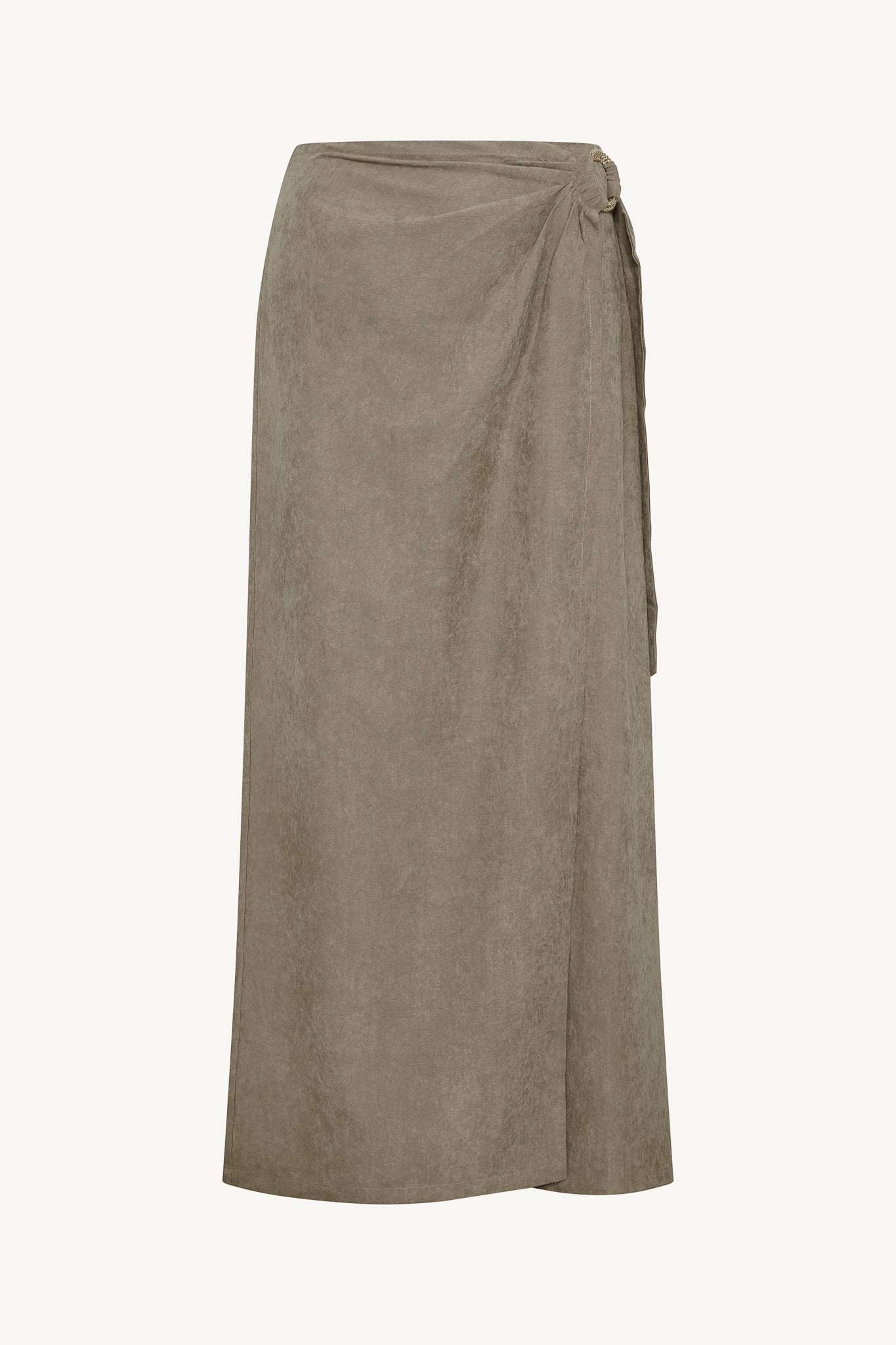 Suede Wrap Skirt - Pebble Abayas Veiled