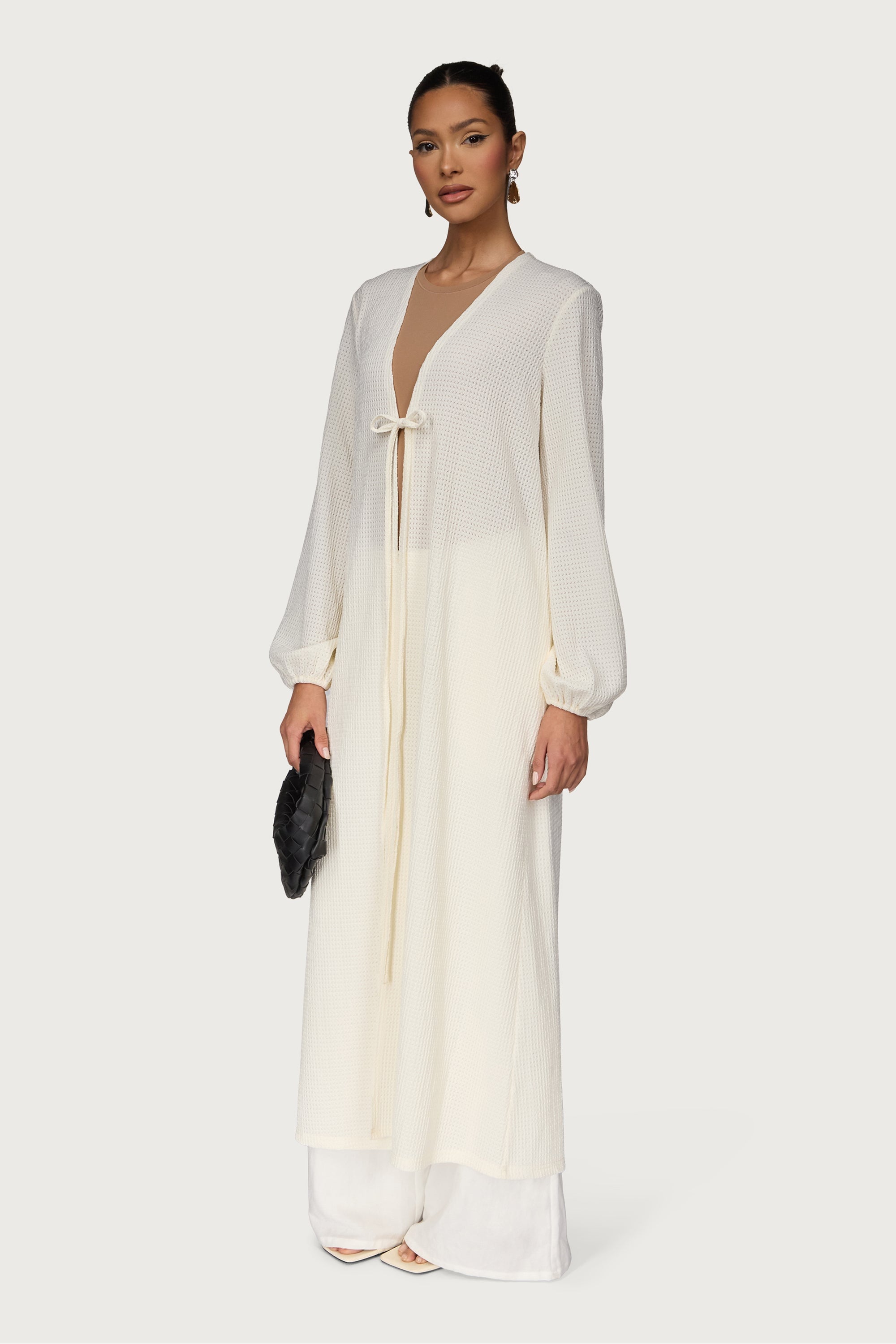 Summer Knit Maxi Cardigan Dresses Veiled