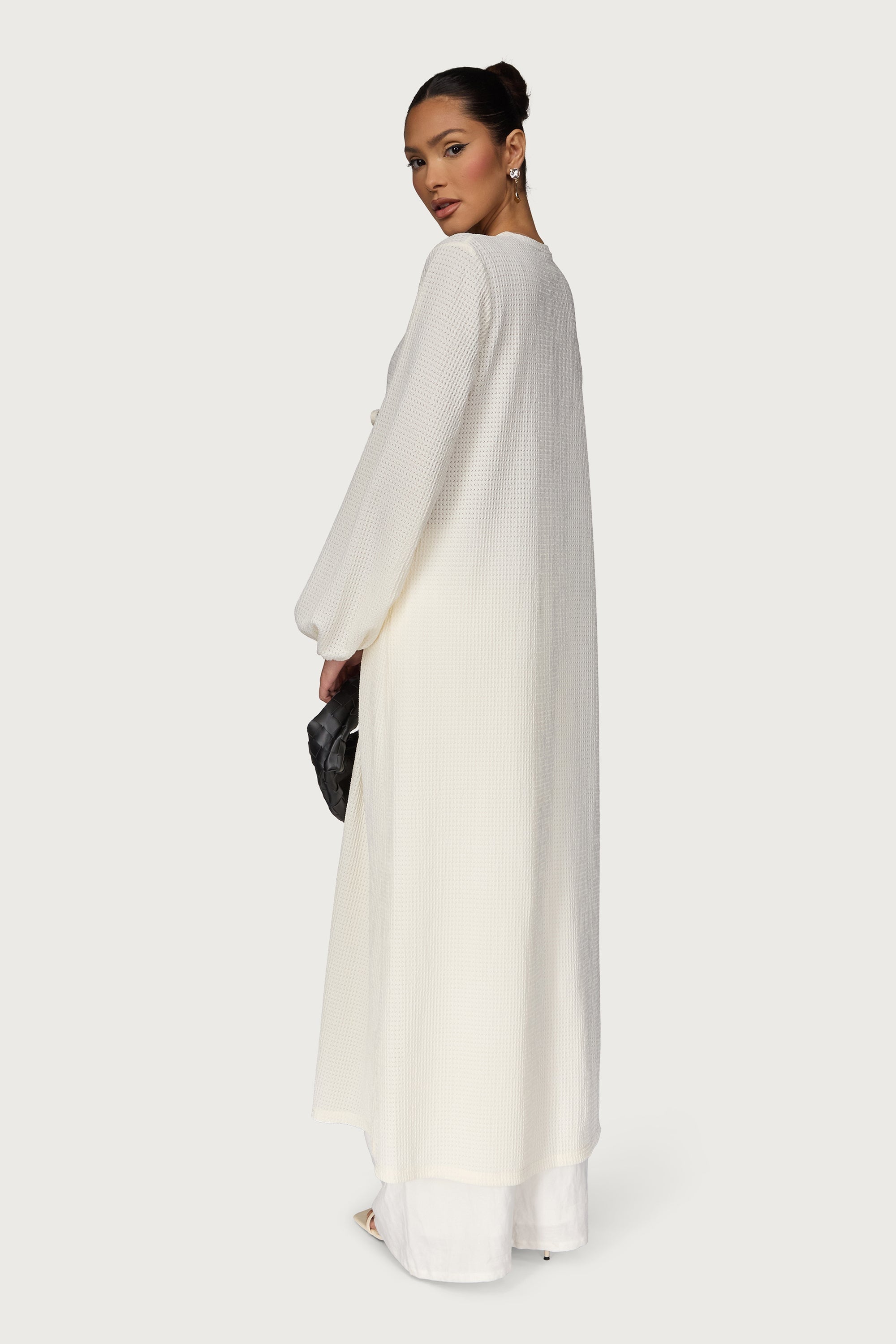 Summer Knit Maxi Cardigan Dresses Veiled