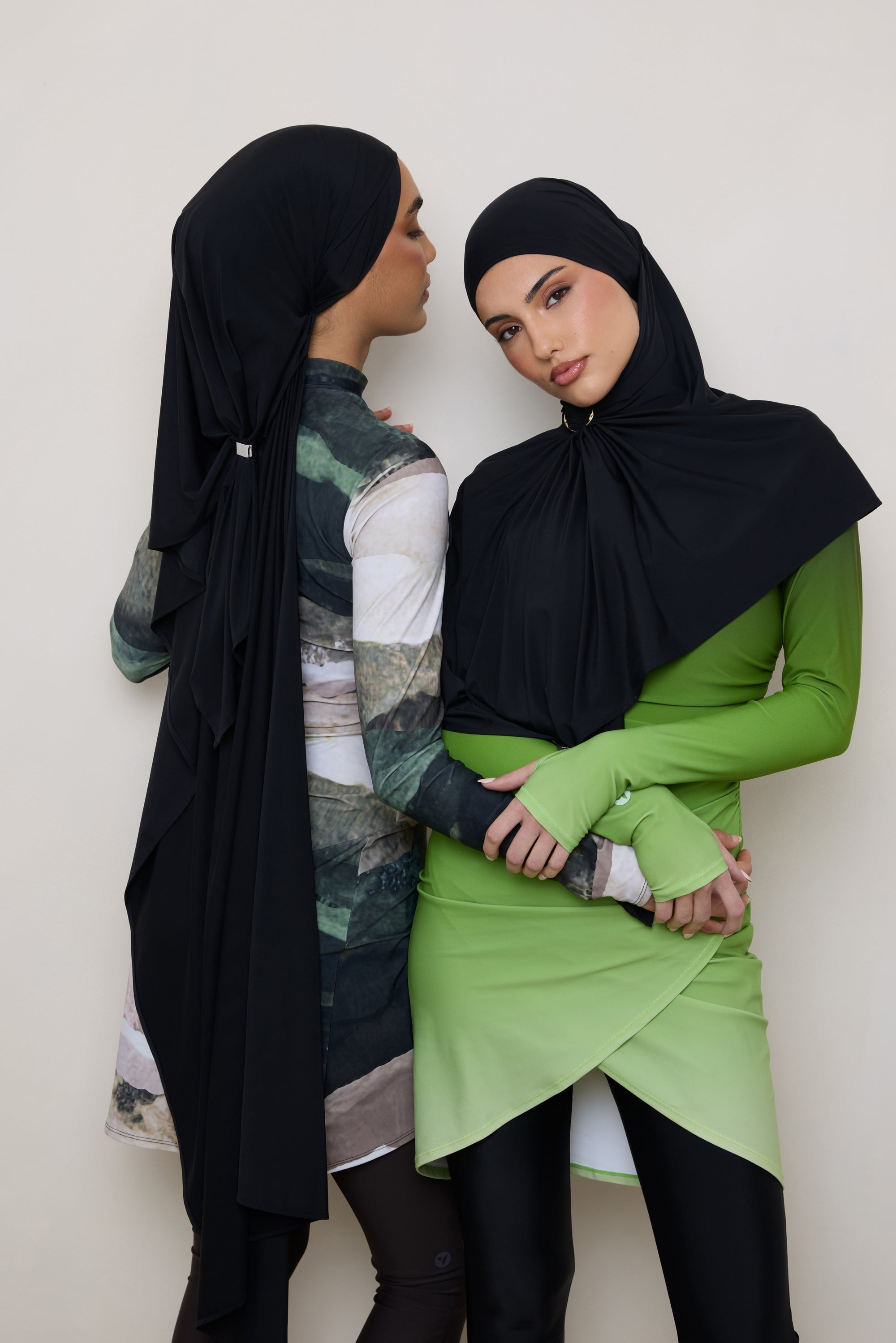 Swim Hijab & Cap Set - Black Swim Veiled