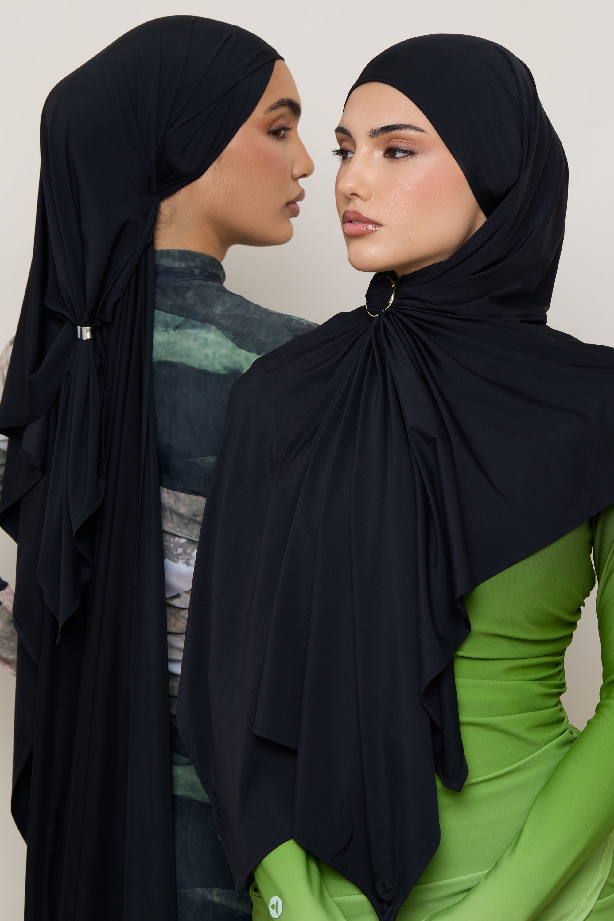 Swim Hijab & Cap Set - Black Swim Veiled