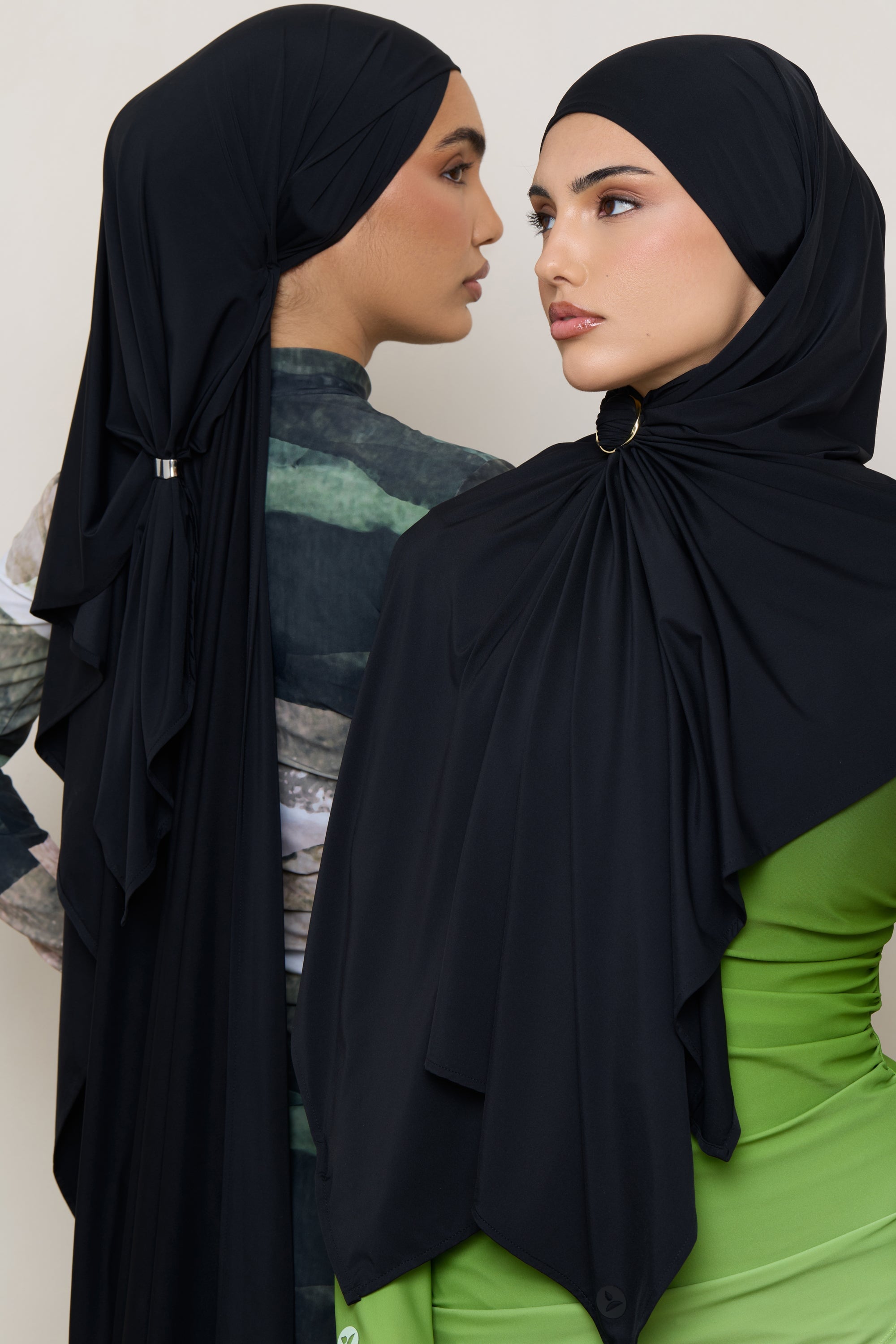 Swim Hijab & Cap Set - Black Swim Veiled