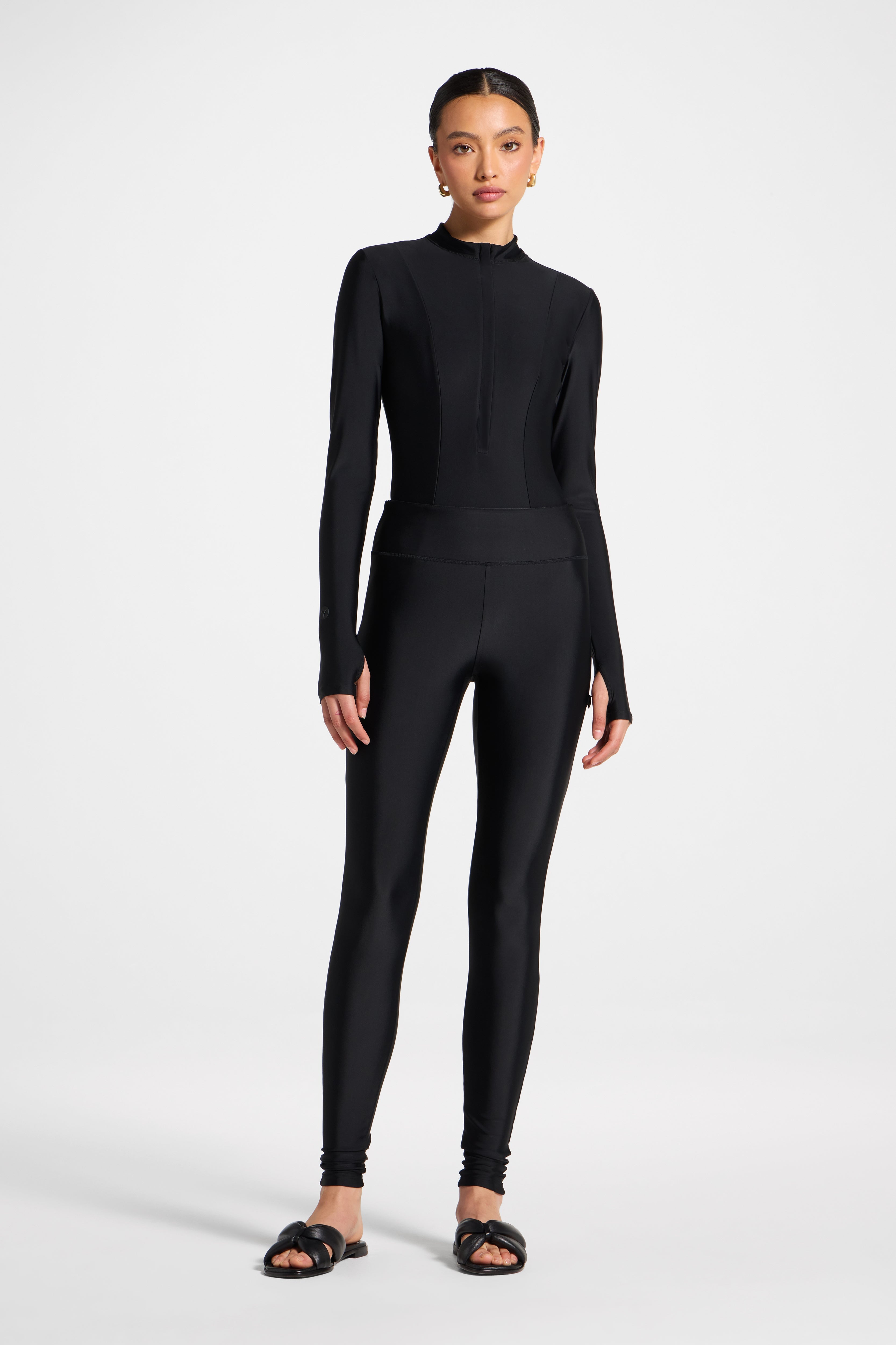 Swim Leggings - Black Swim Veiled