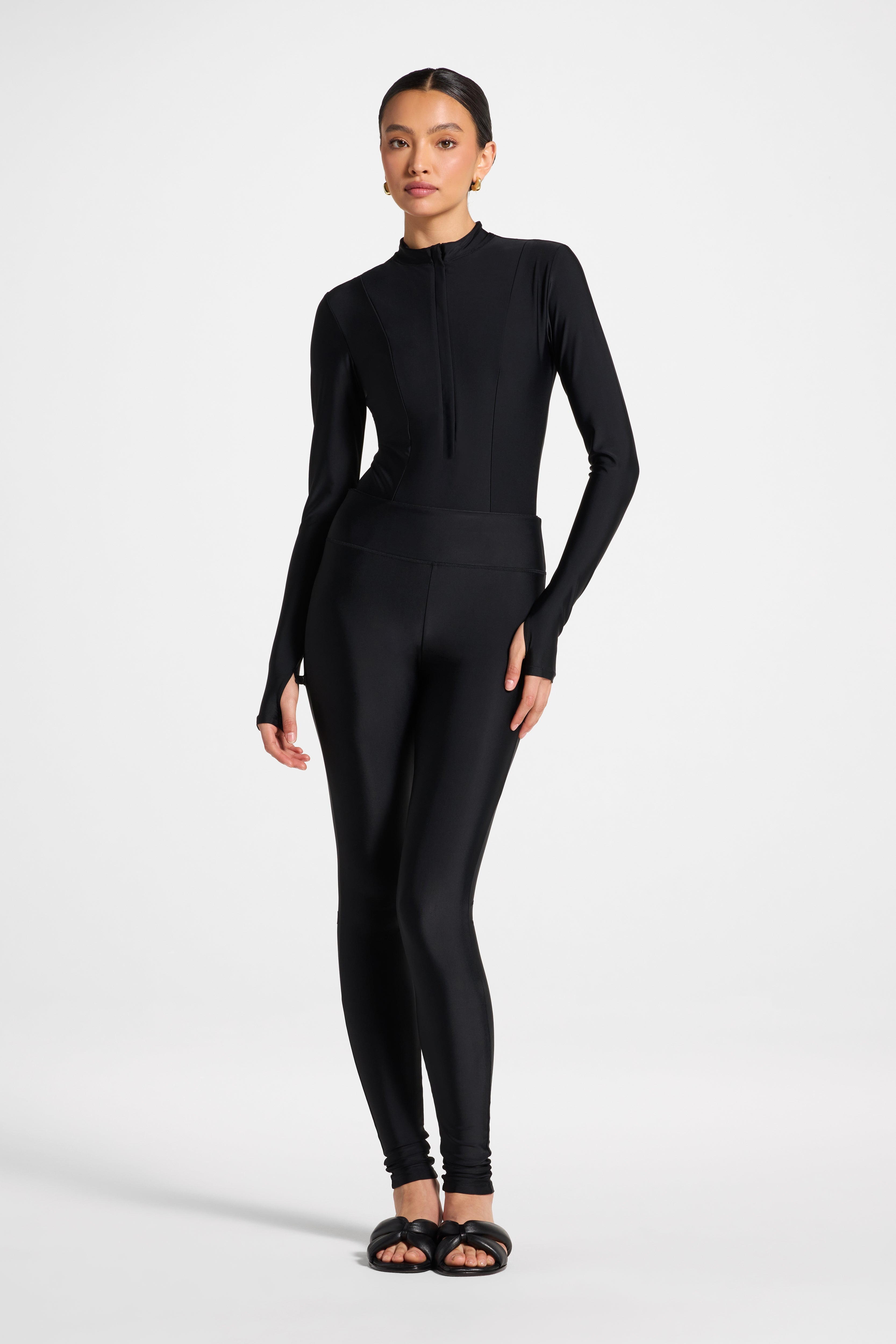 Swim Leggings - Black Swim Veiled