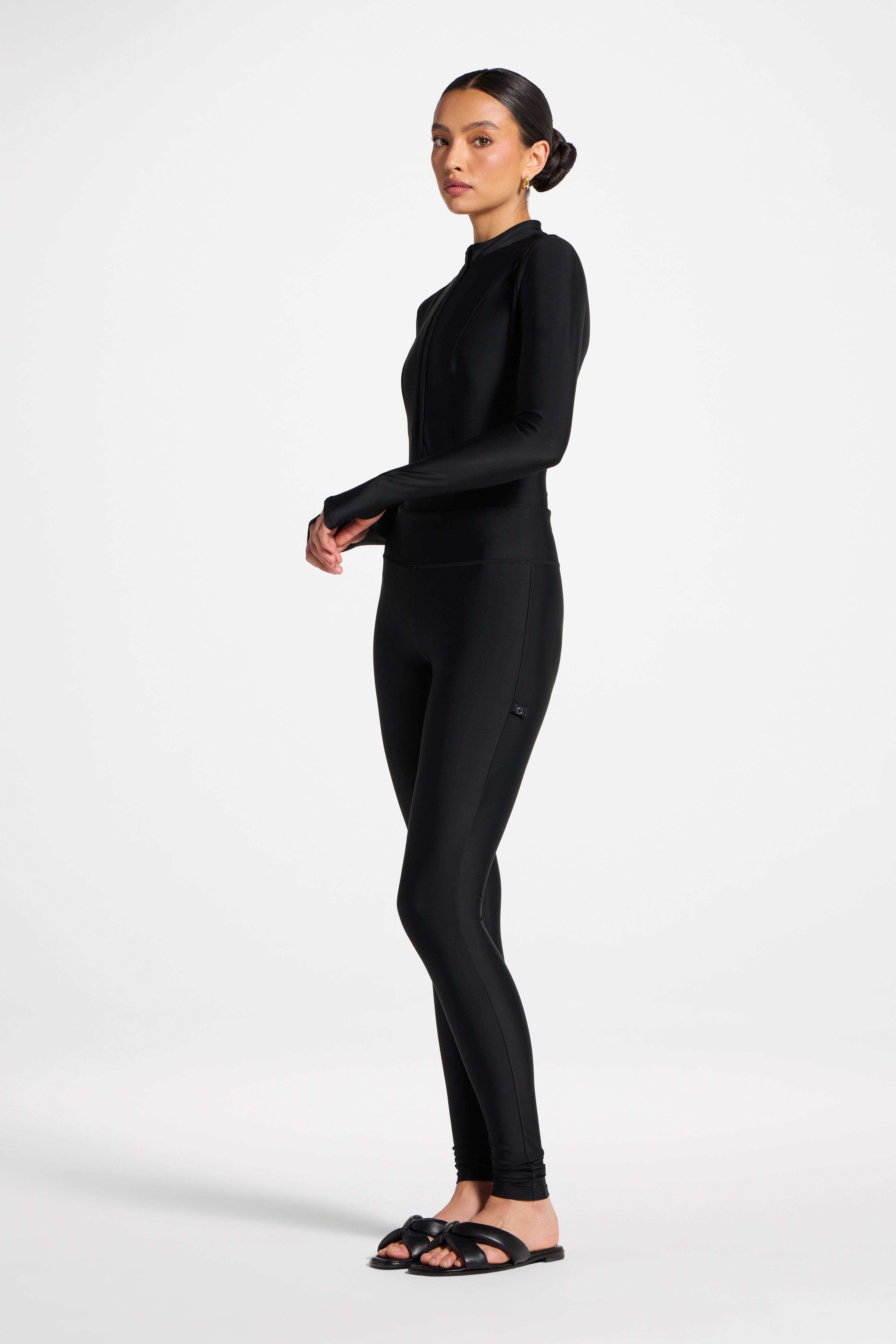 Swim Leggings - Black Swim Veiled