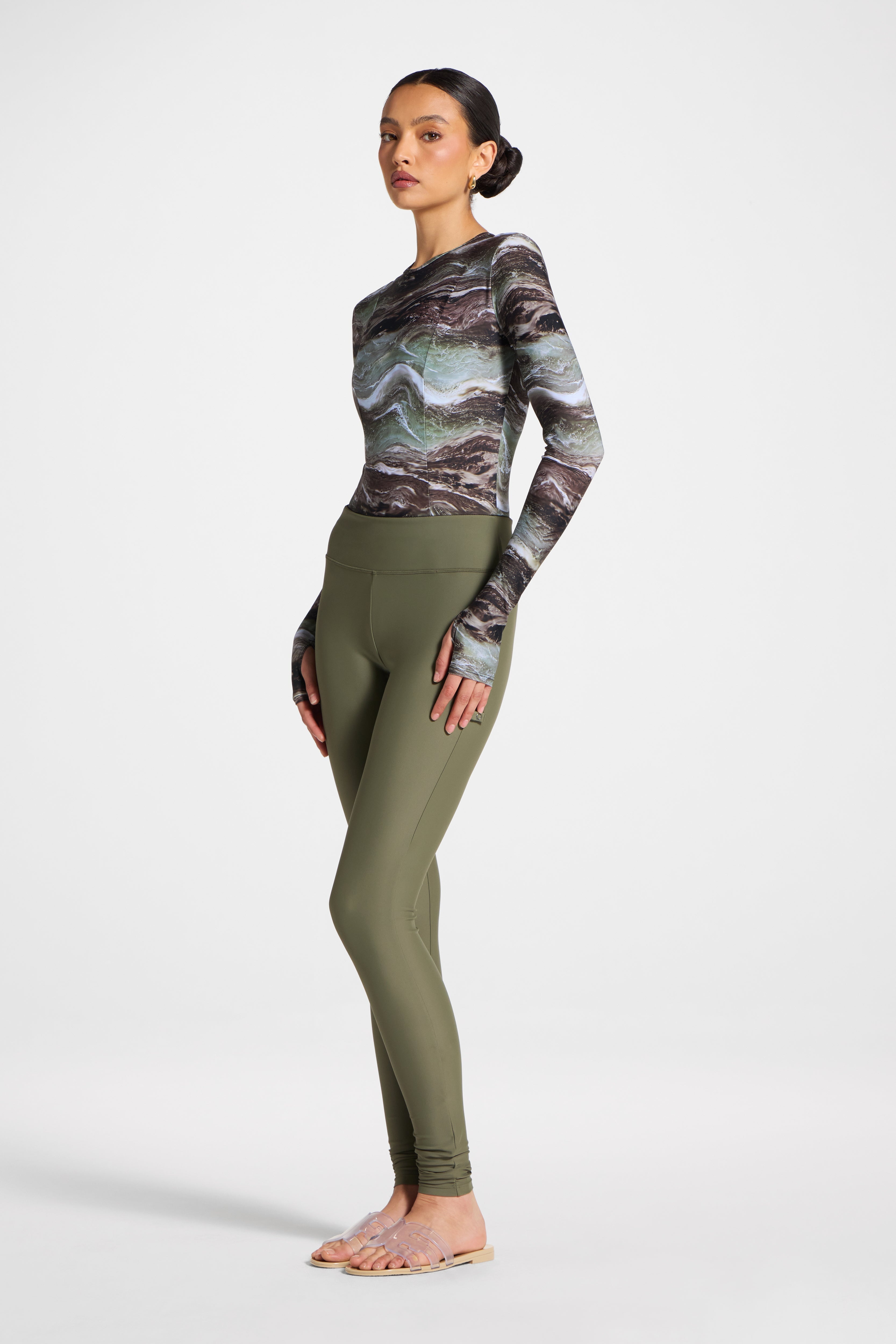 Swim Leggings - Dusty Olive Swim Veiled