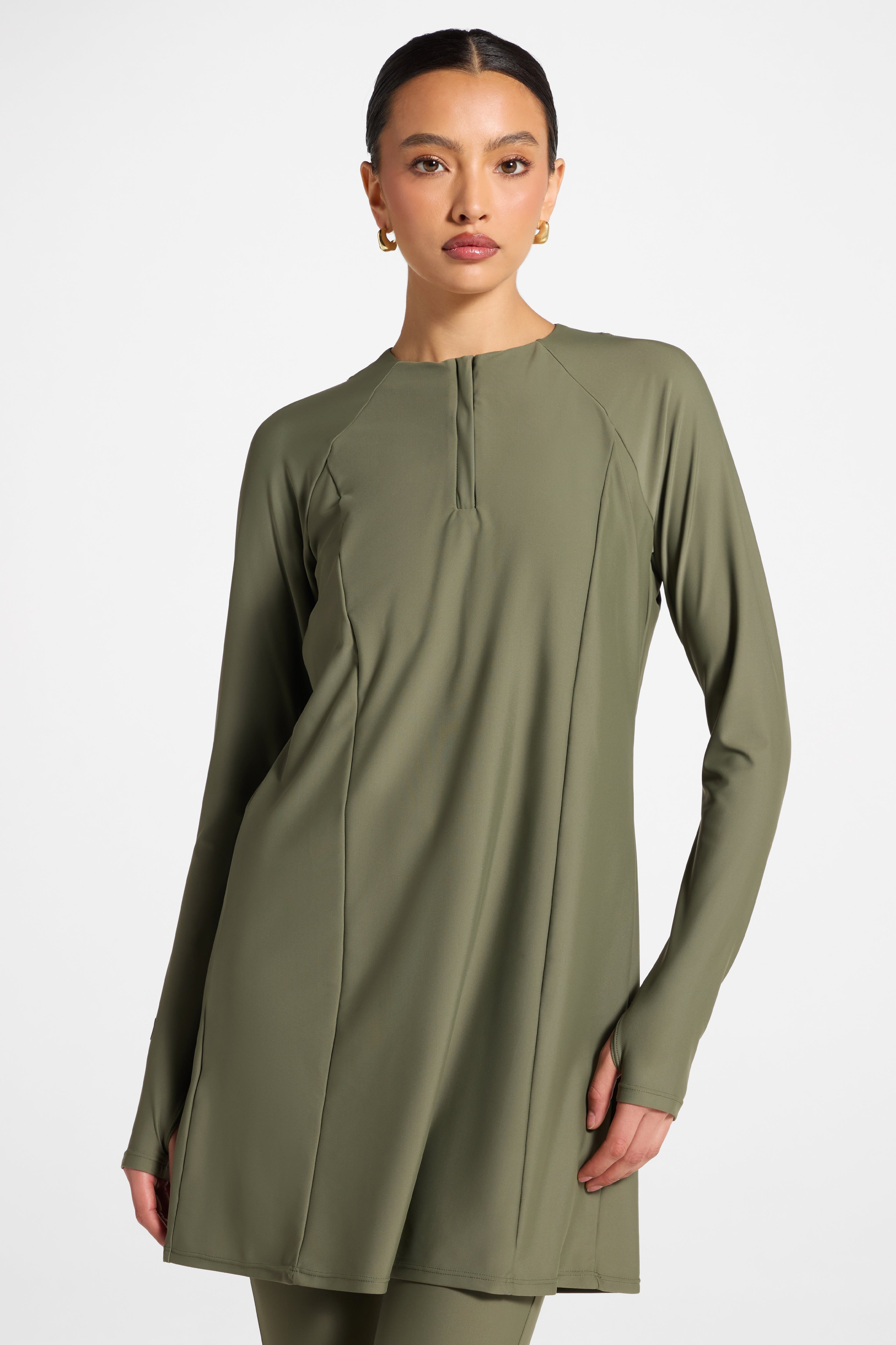Swim Tunic - Dusty Olive Swim Veiled