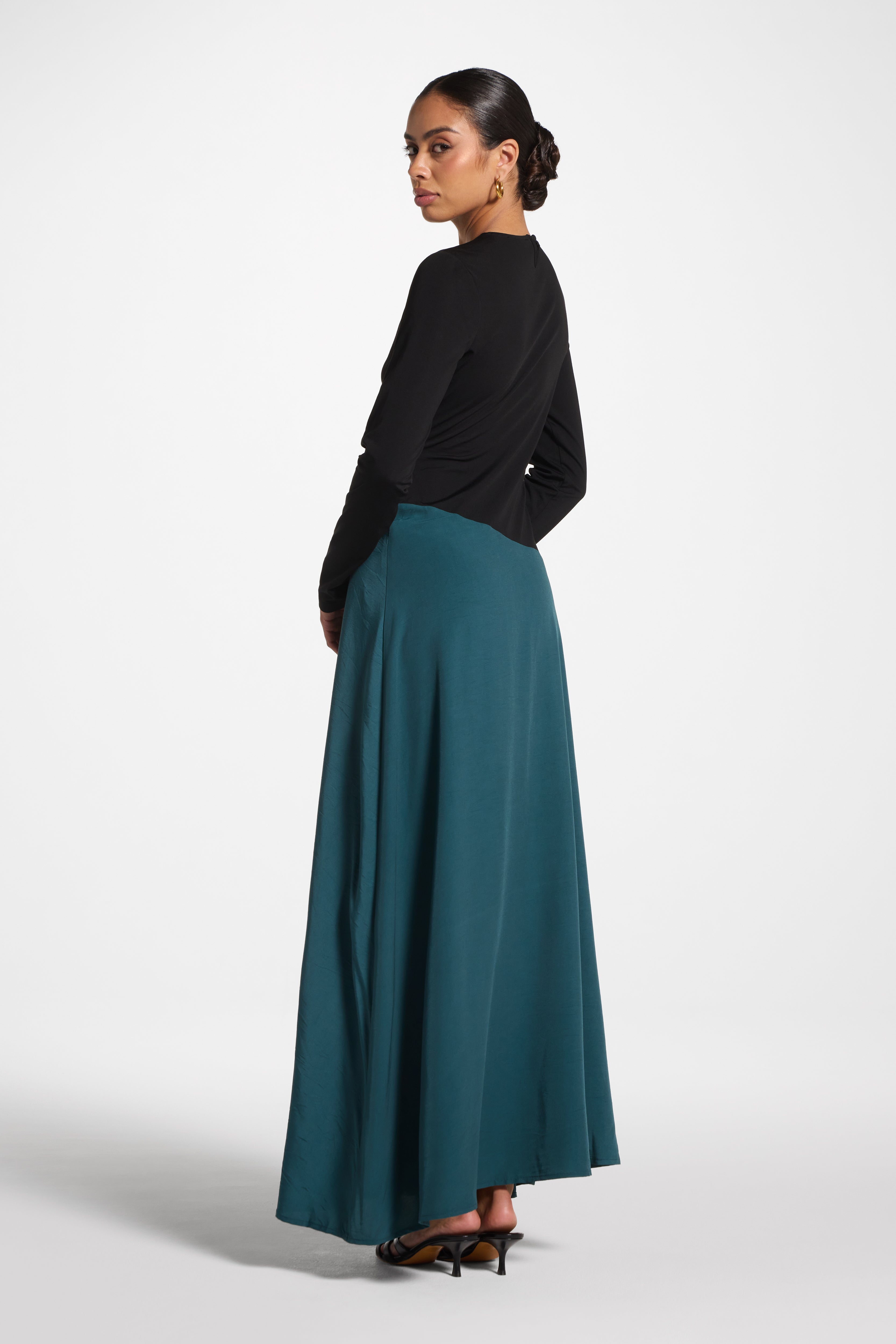 Sydney Asymmetric Maxi Dress - Deep Sea Abayas Veiled